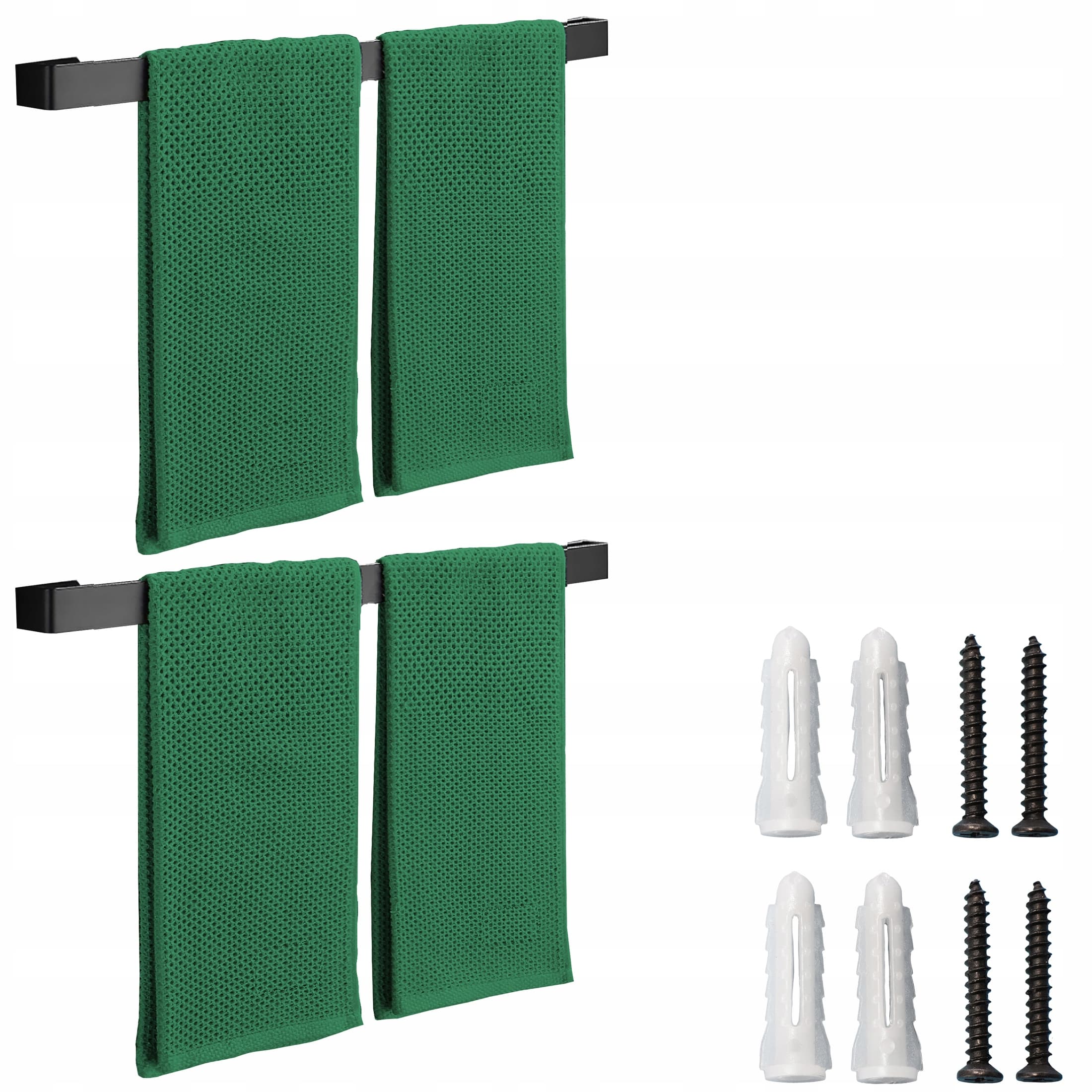 2x KYLPYHUONE SEINÄÄN KIINNITETTÄVÄ KYLPYHUONE Pyyheteline LOFT musta 50cm – JUMI