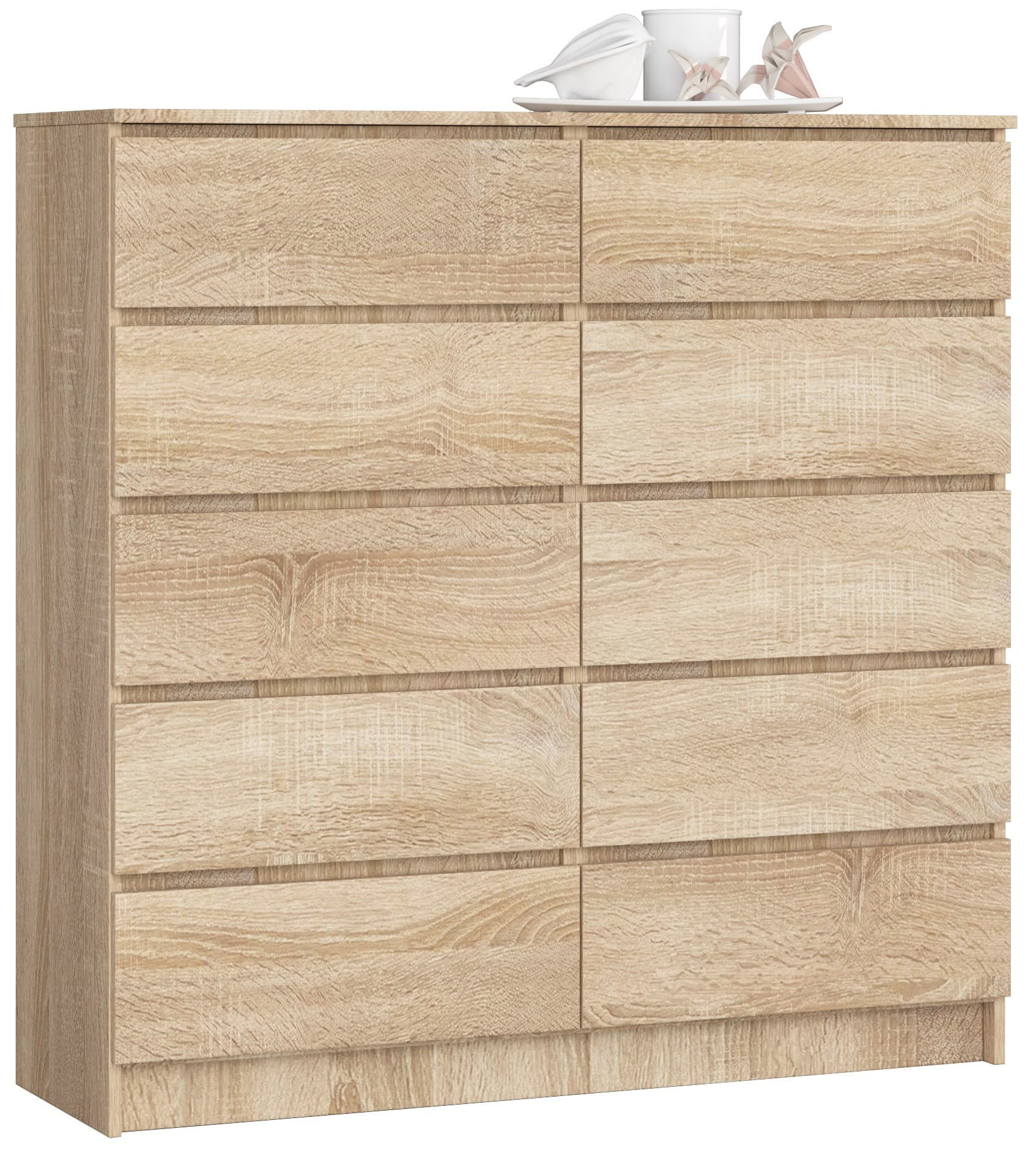Akord Lipasto 10 Laatikkoa Sonoma-tammi 120x40x121 – Akord