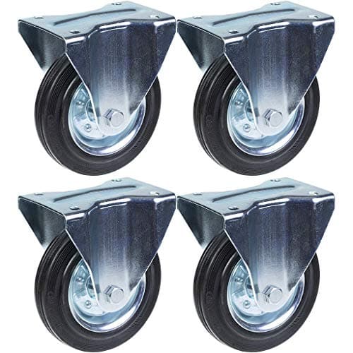 160mm 6 kumirengas, kiinteä, vahva 600kg kantavuus, 4 kpl:n sarja. – Parnells