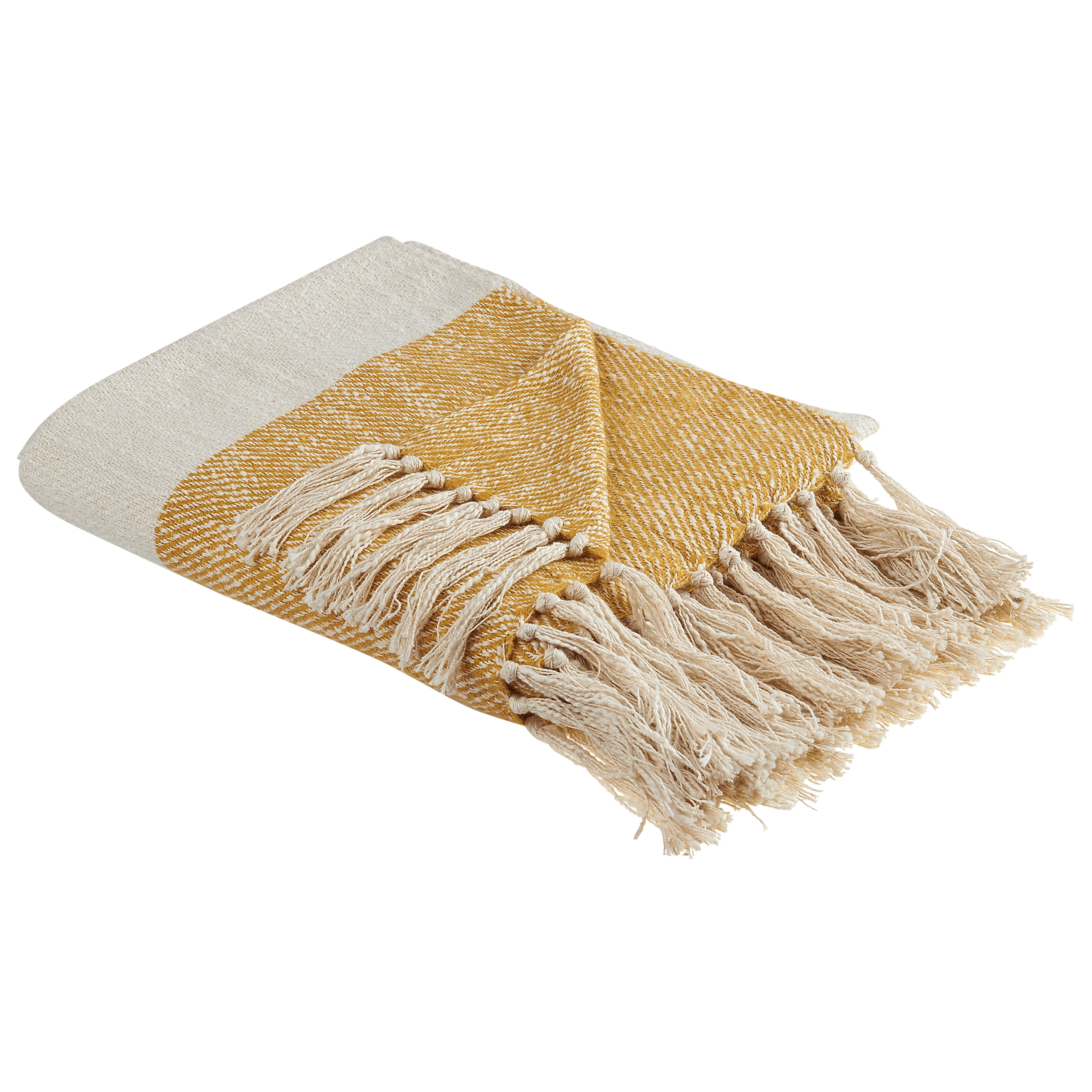 Torkkupeitto SALME kangas 130 x 170 cm Beige – Beliani