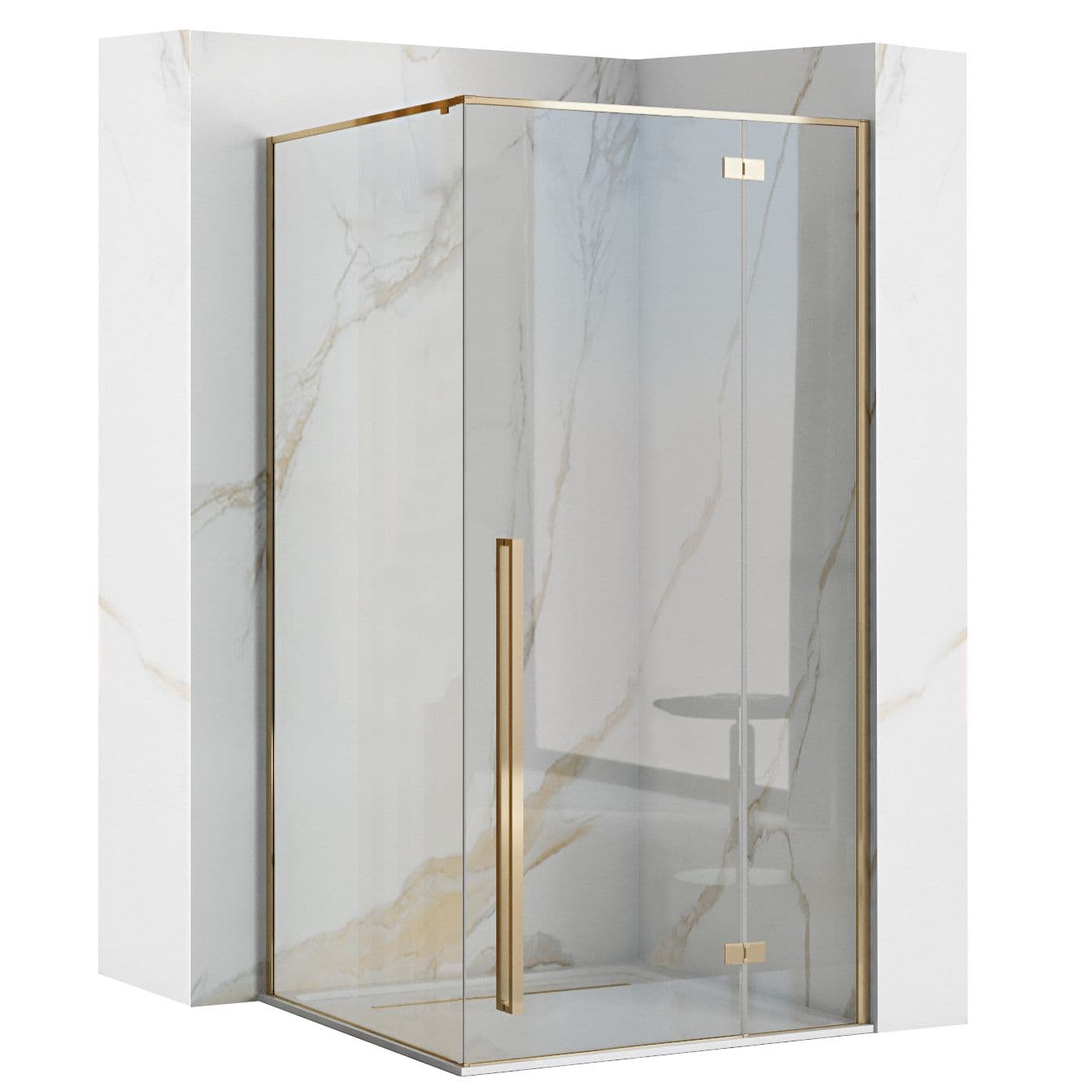 REA Suihkukaappi FARGO 90x90 kulta, 89, 5X90X195CM