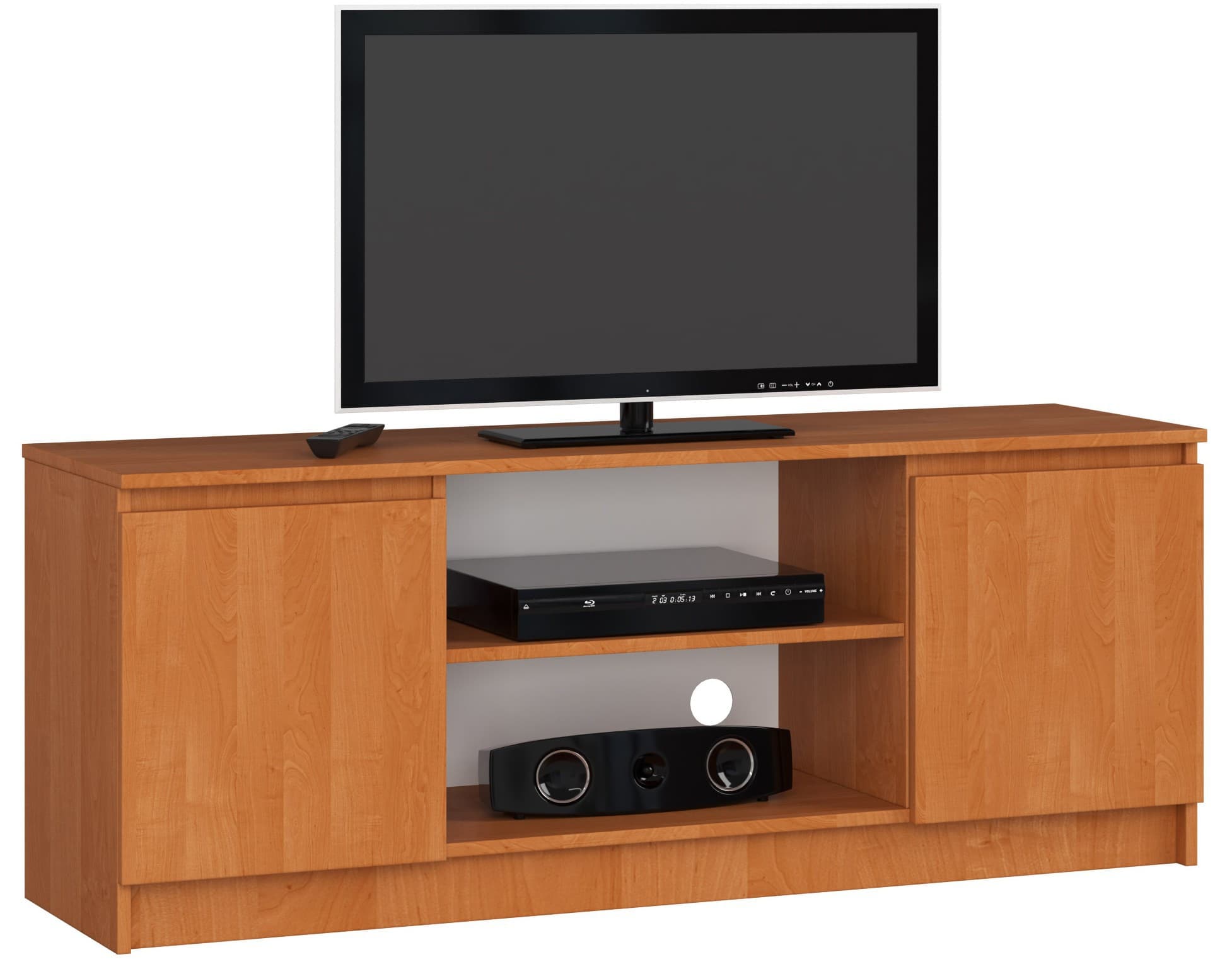 Akord TV-taso 2 Ovet 1 Hylly Leppä 140x40x55 – Akord