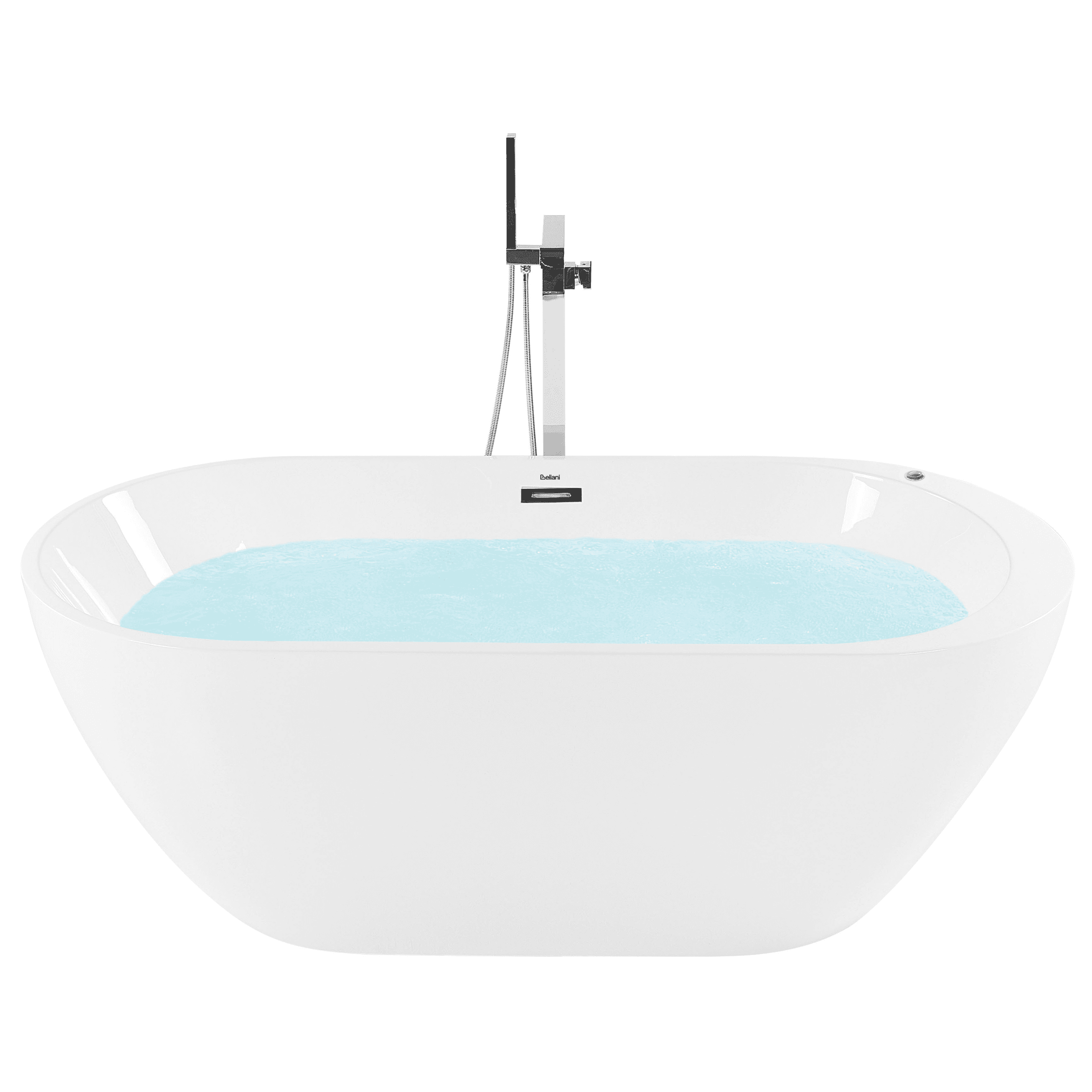 Vapaasti seisova poreamme LED-valolla NEVIS 170 x 80 cm Valkoinen – Beliani
