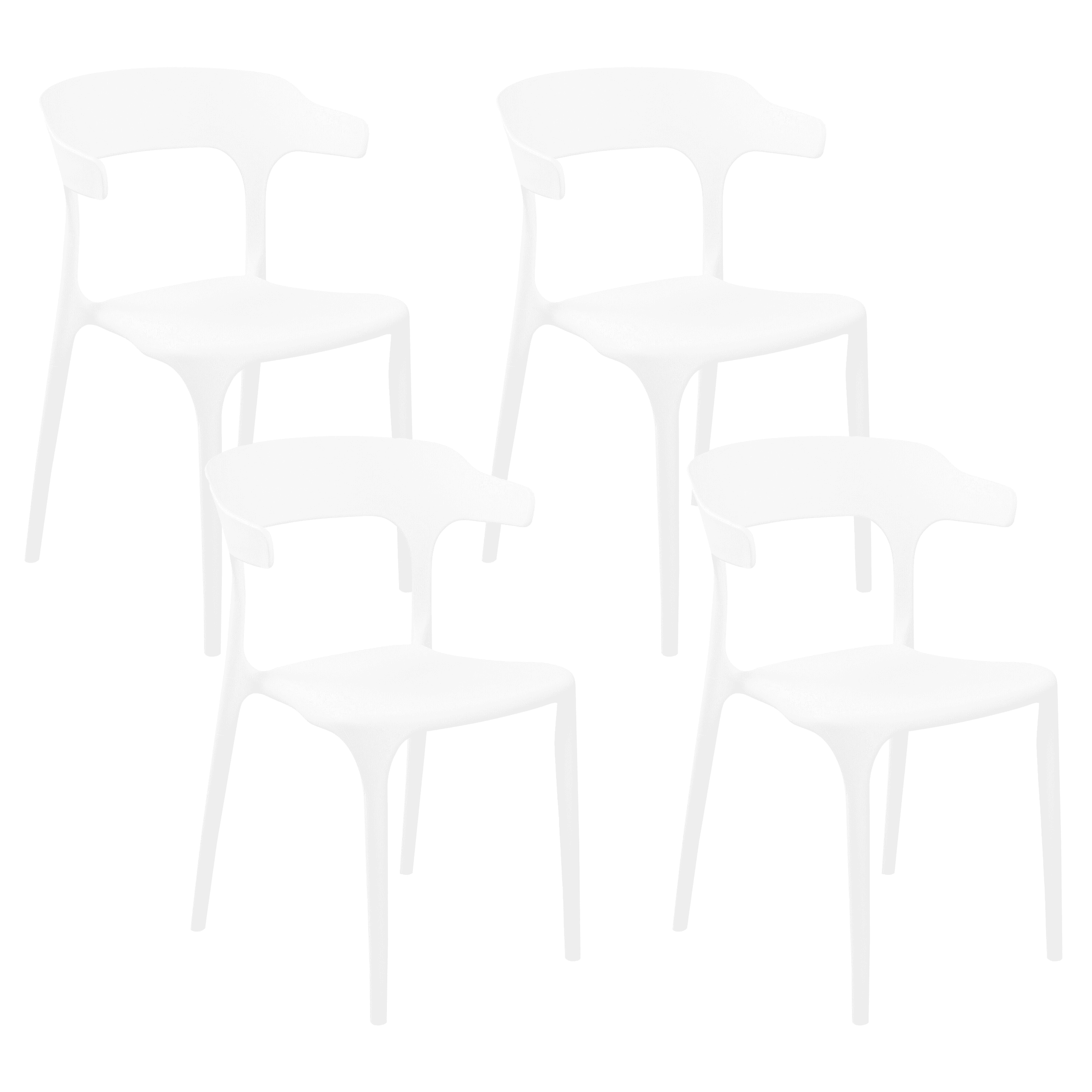 Puutarhatuolisetti 4 kpl GUBBIO Valkoinen – Beliani