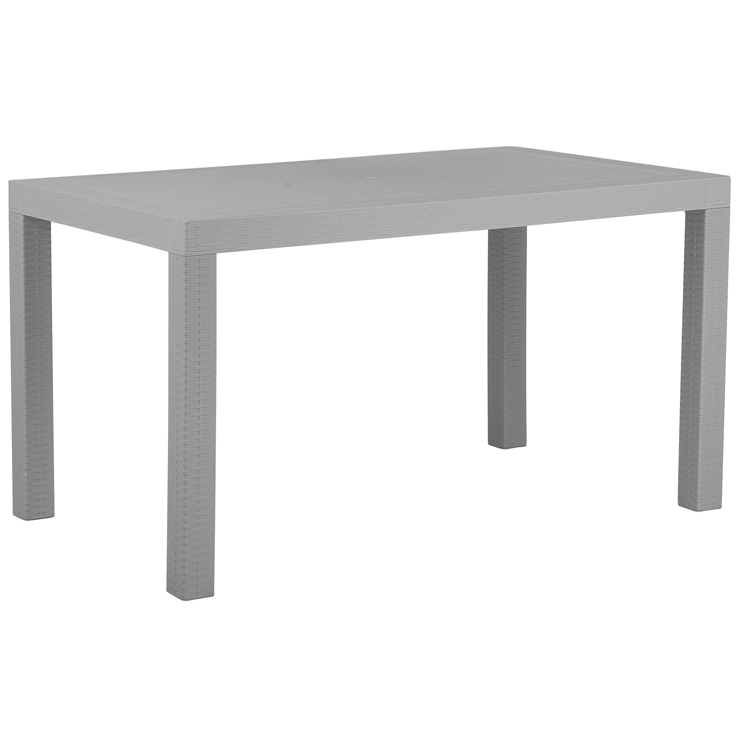 Puutarhapöytä FOSSANO 140 cm 80 cm Vaaleanharmaa