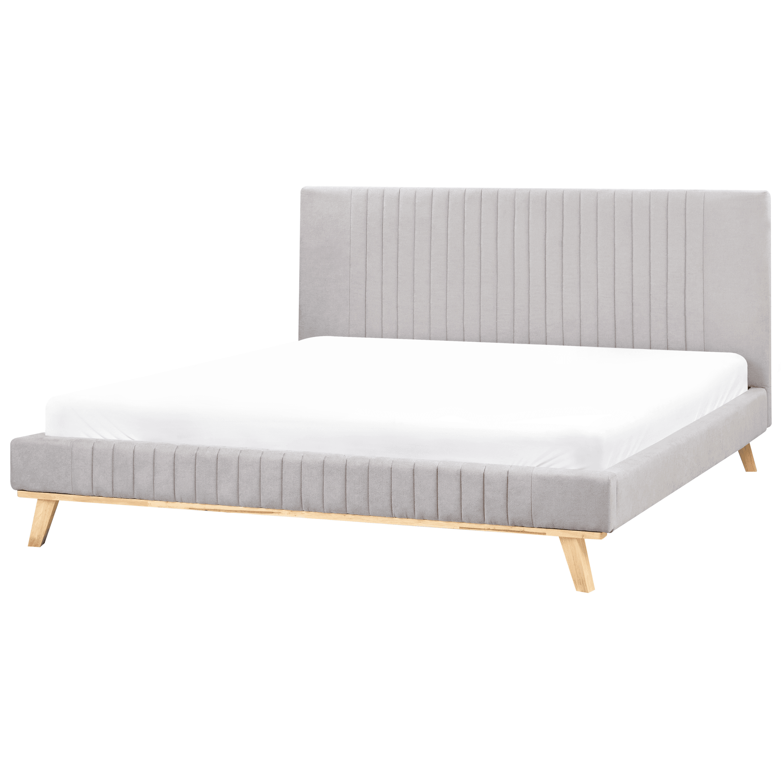 Sänky chenille TALENCE 180 x 200 cm Vaaleanharmaa – Beliani