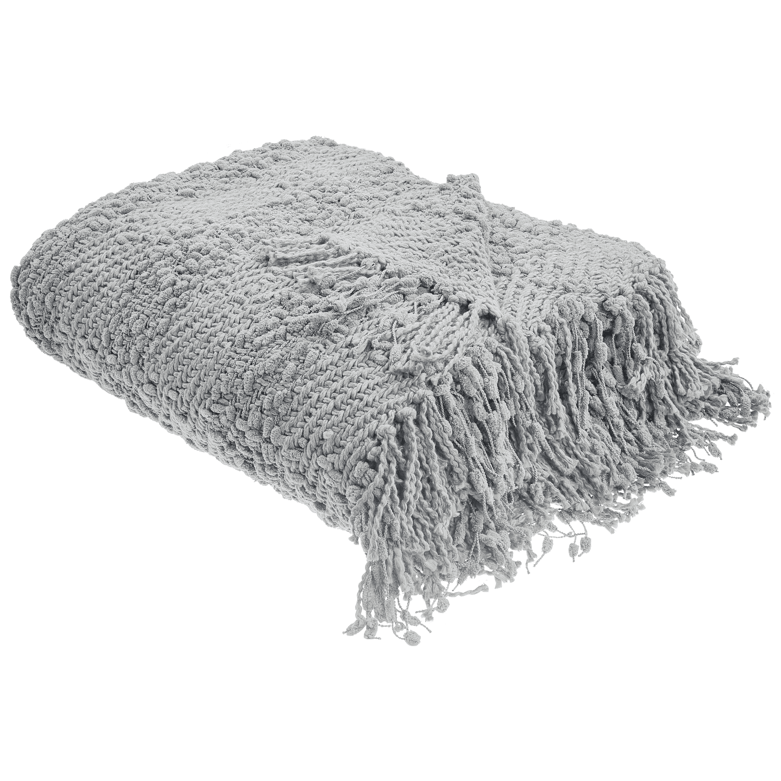 Torkkupeitto VELLA puuvilla 150 x 200 cm Harmaa – Beliani