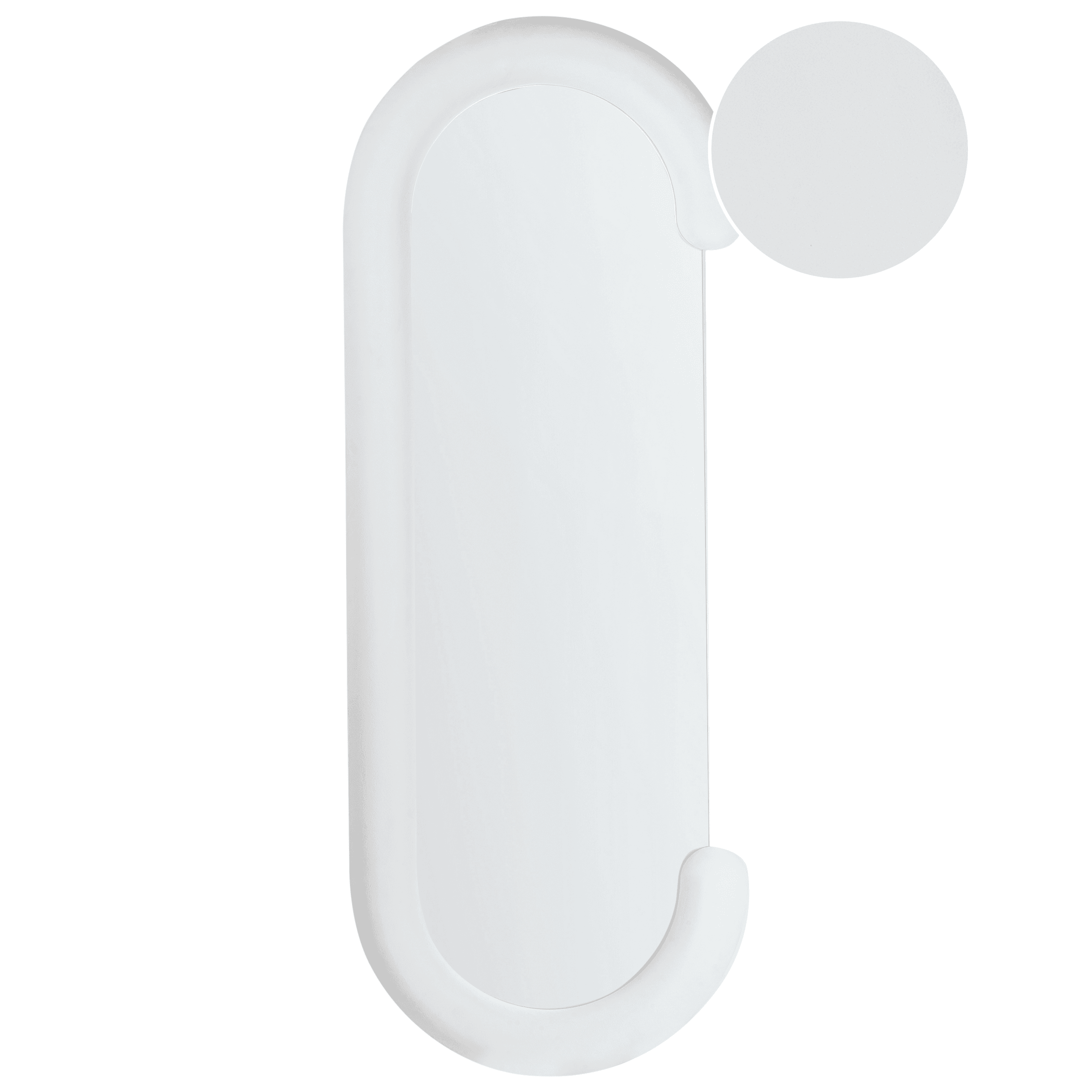 Seinäpeili LOCHES 54 cm 158 cm sametti Valkoinen