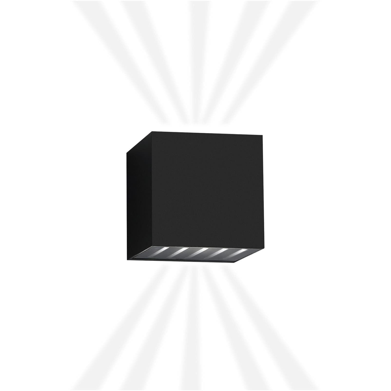 NETTLIFE 2 kpl LED-seinävalaisin sisä- ja ulkokäyttöön - musta ulkovalaisin IP65 vedenpitävä ulkoseinävalaisin 3000K viileä valkoinen ylös alas 10W