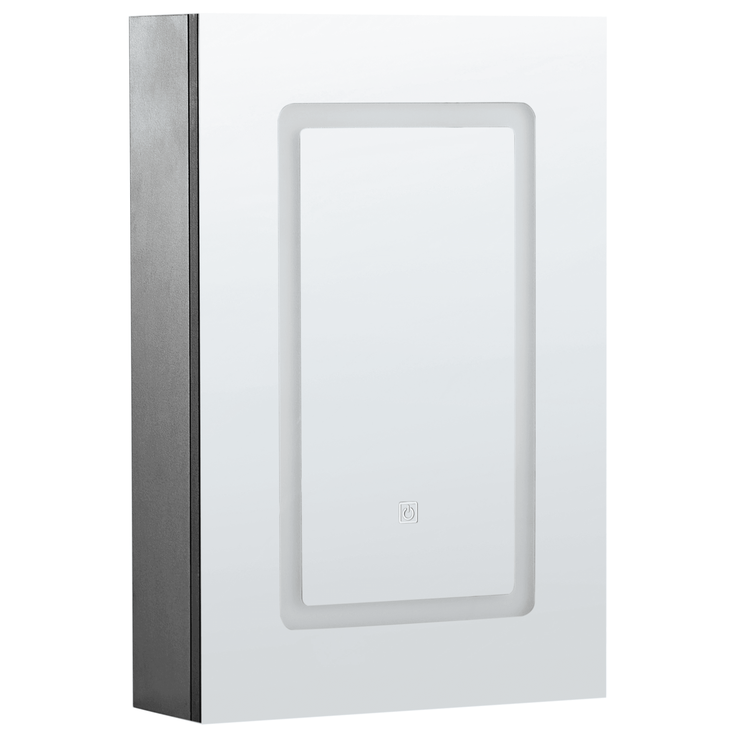 Kylpyhuoneen peilikaappi LED-valo CONDOR 40 cm 60 cm Musta