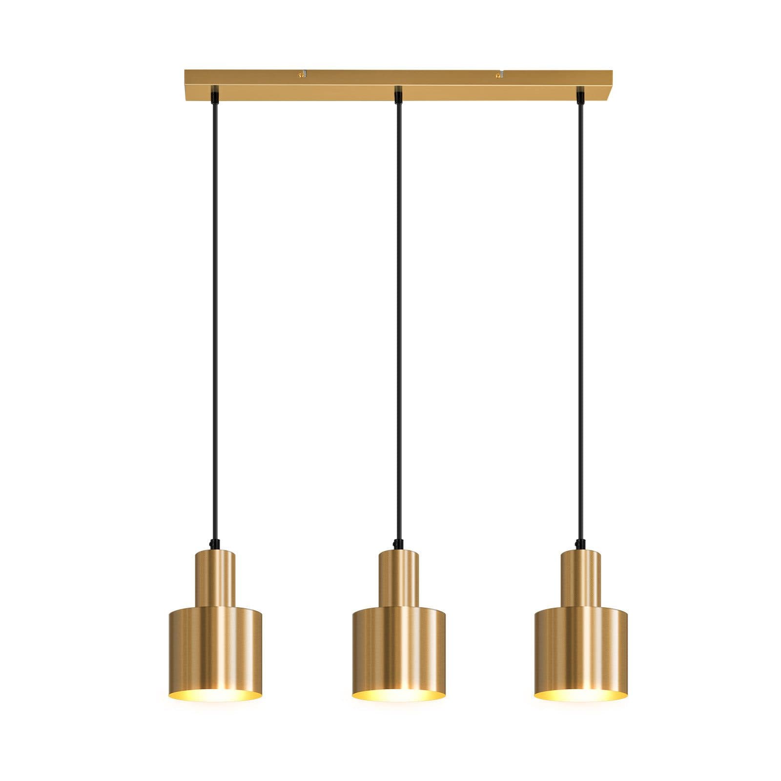 NETTLIFE riippuvalaisin ruokapöytä riippuvalaisin vintage ruokailuhuone 3 liekkiä ruokailutila kulta moderni muotoilu metalli E27 – Nettlife