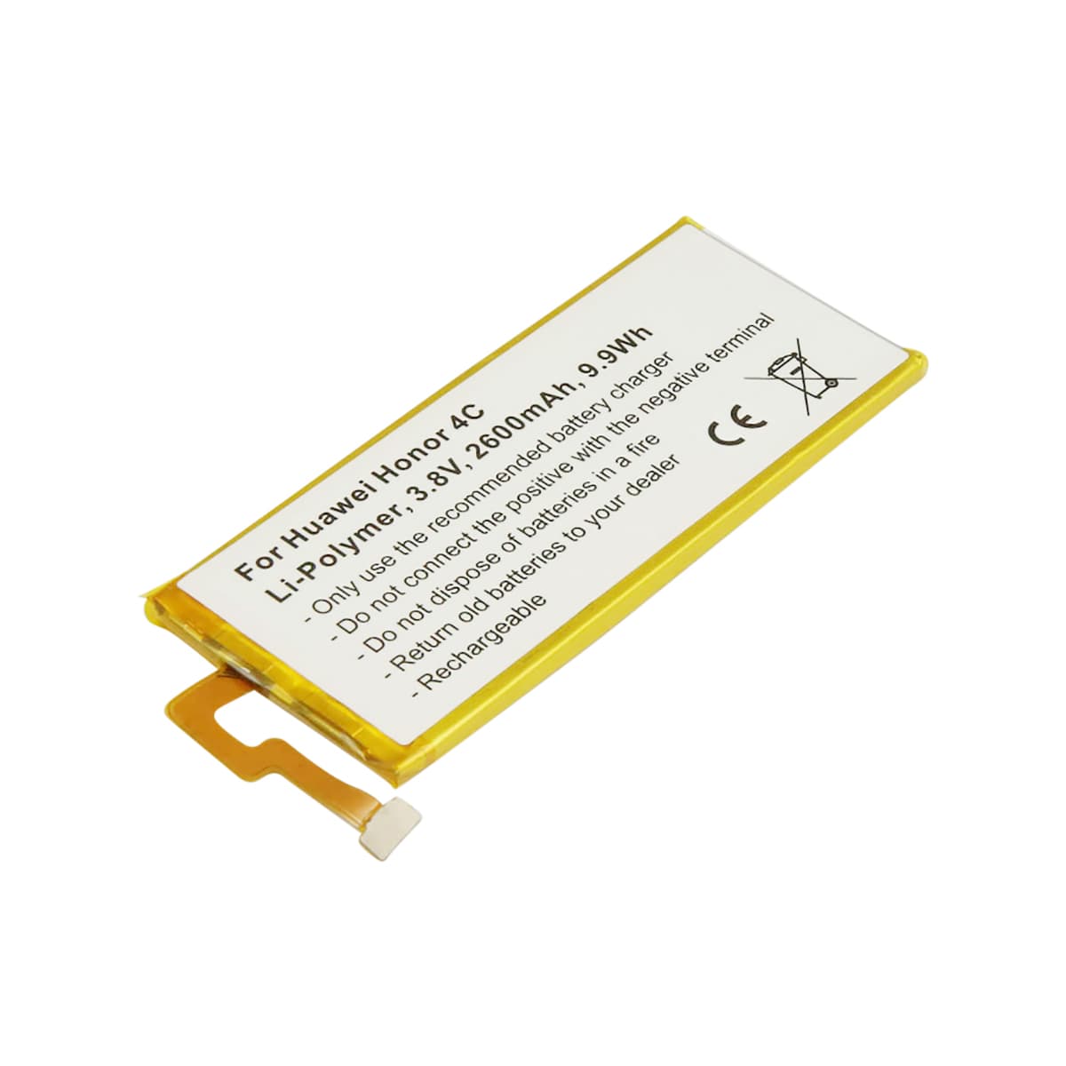 Akku Huawei Honor 4C -malliin Li-polymeeri 3.8V 2600mAh 9.9Wh – Avizar