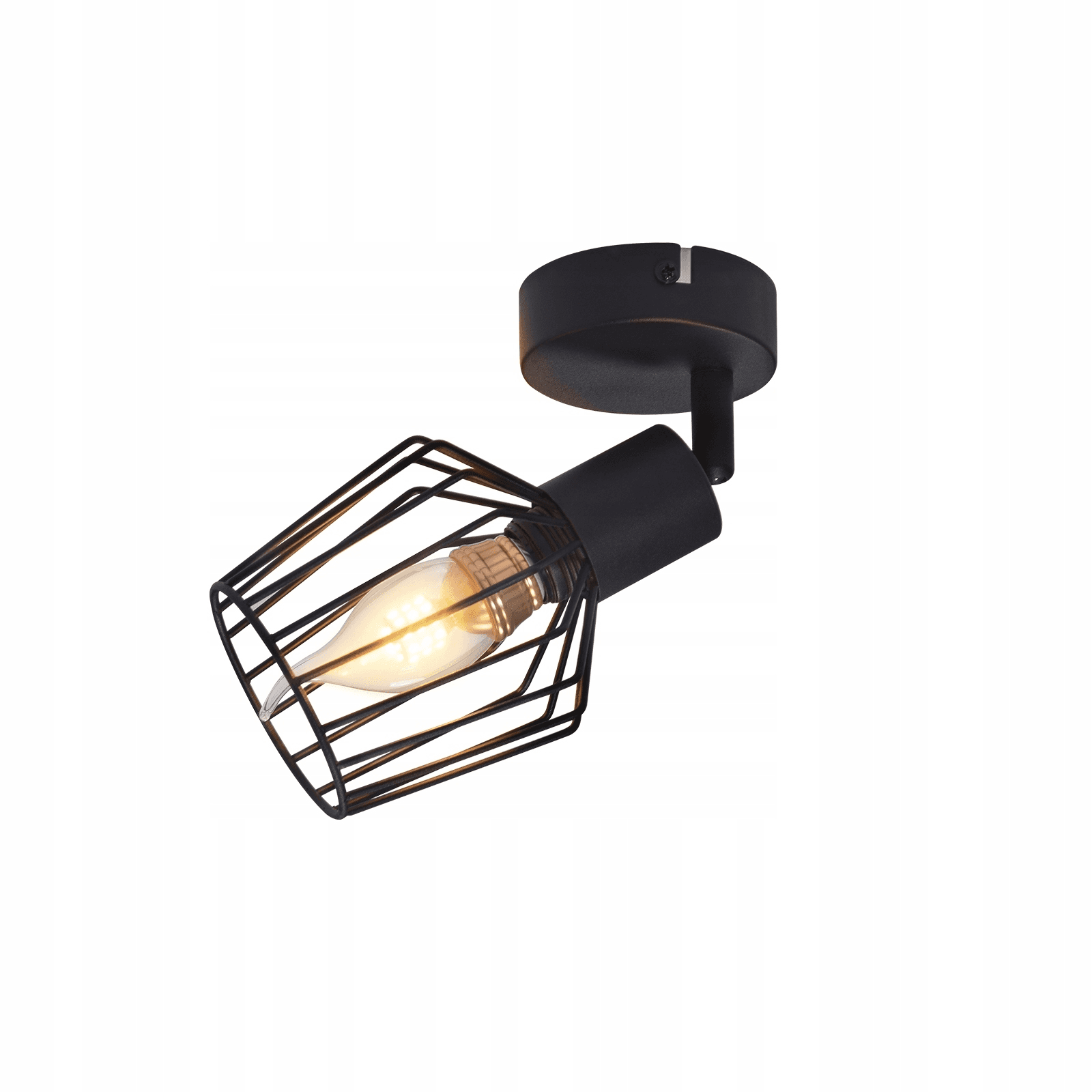 NETTLIFE E14 kattokohdevalaisin - metalli, 350° kääntyvä teollinen eteisvalaisin, seinävalaisin eteiseen ja olohuoneeseen, musta