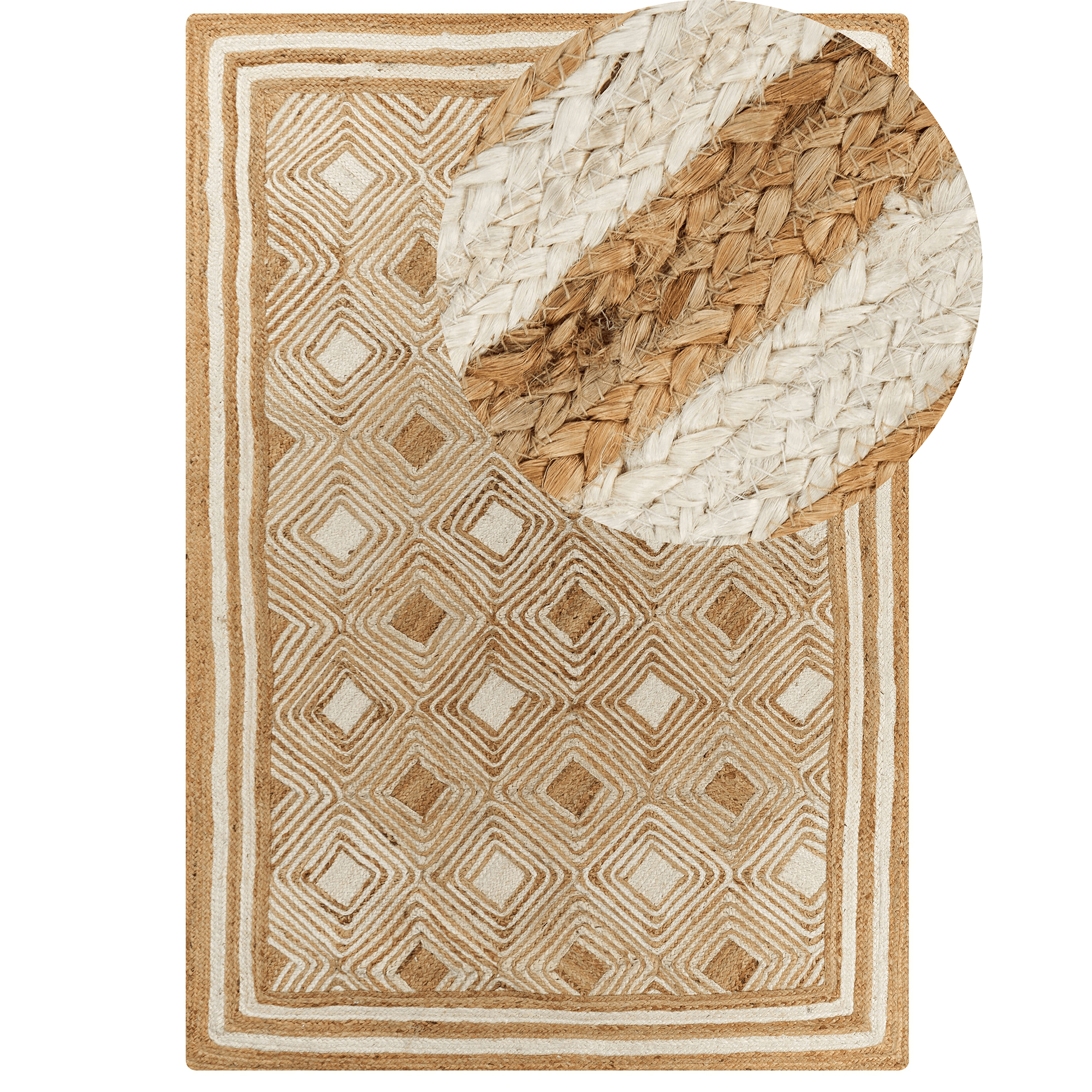 Matto MENGEN Beige 160 x 230 cm juutti