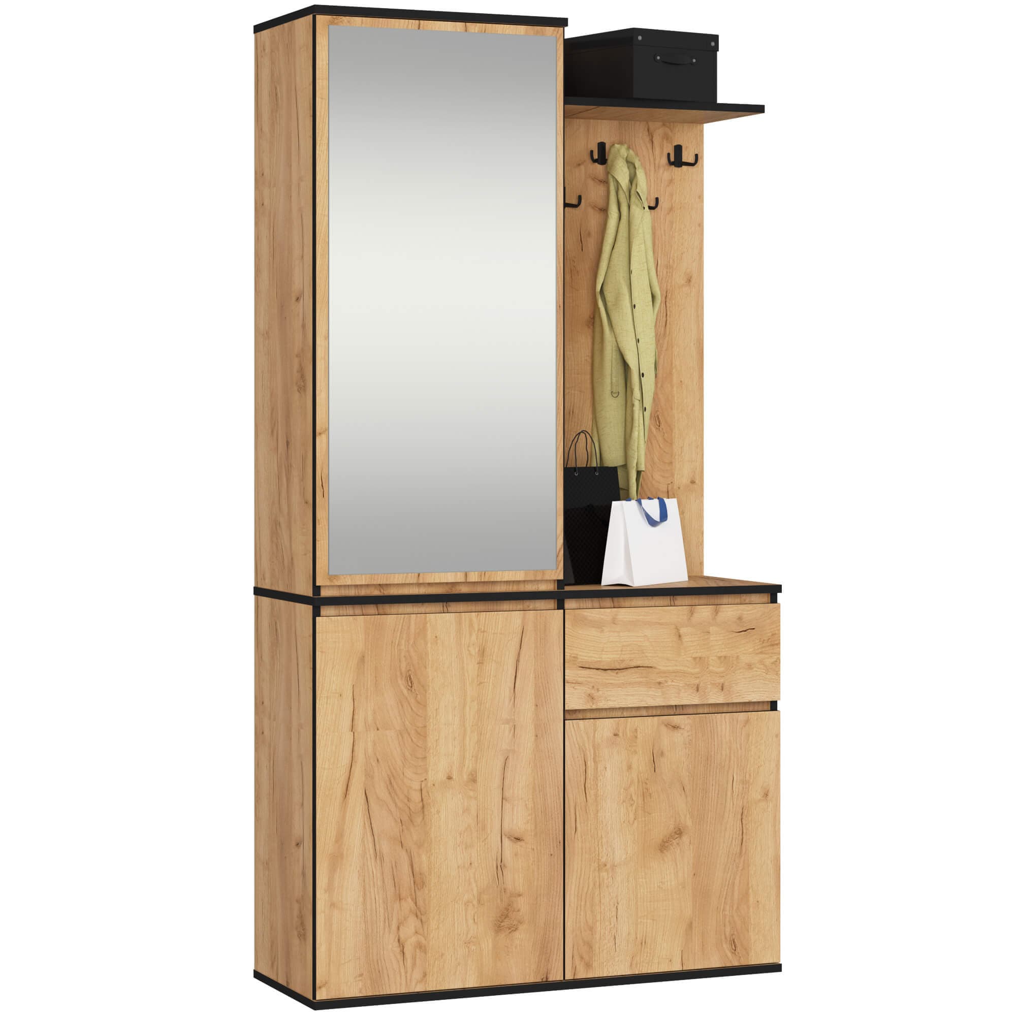 Akord Eteiskalustesarja Entro Craft-tammi 95x35x183 – Akord