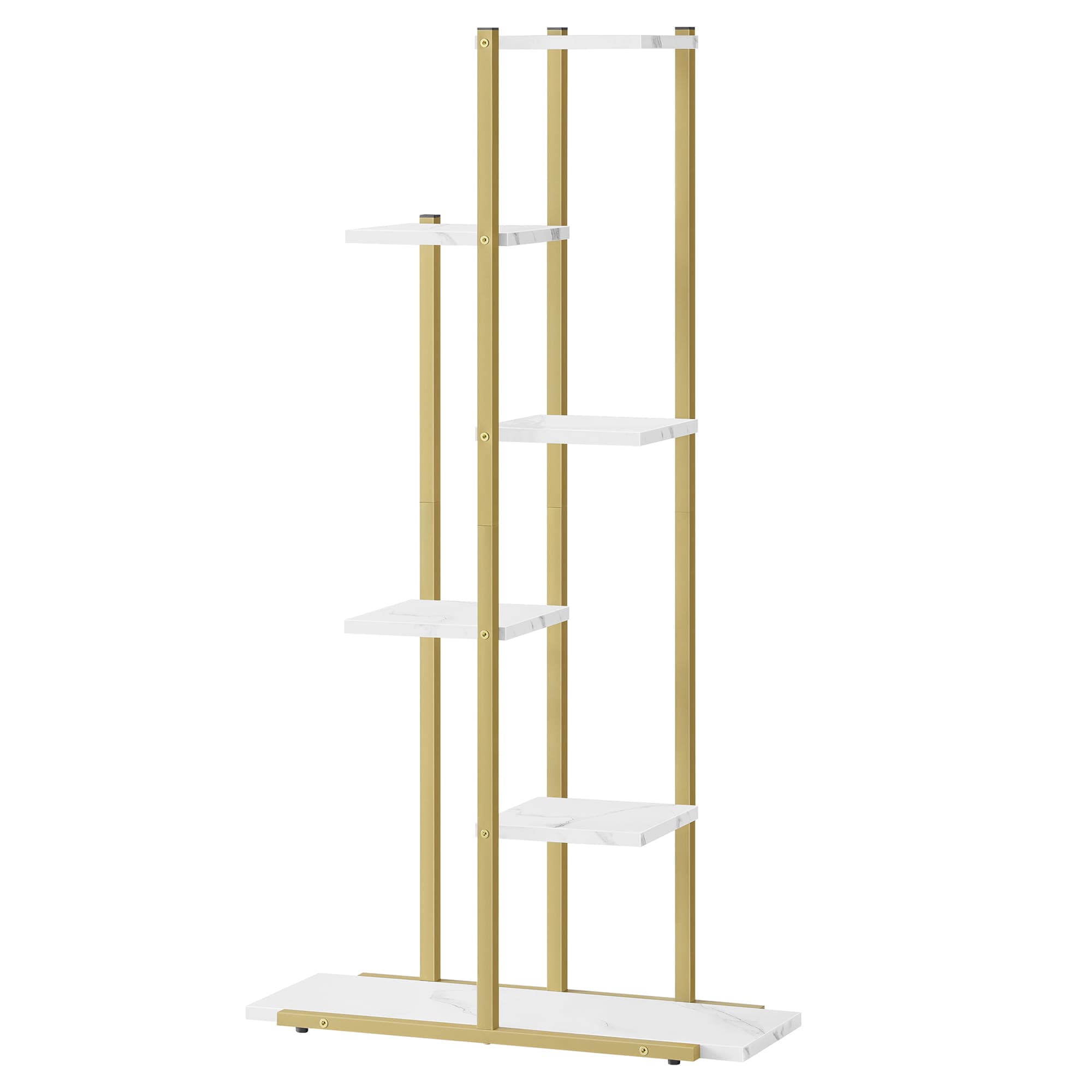 6-hyllyinen kukkateline - marmori / kultaiset jalat – INNE