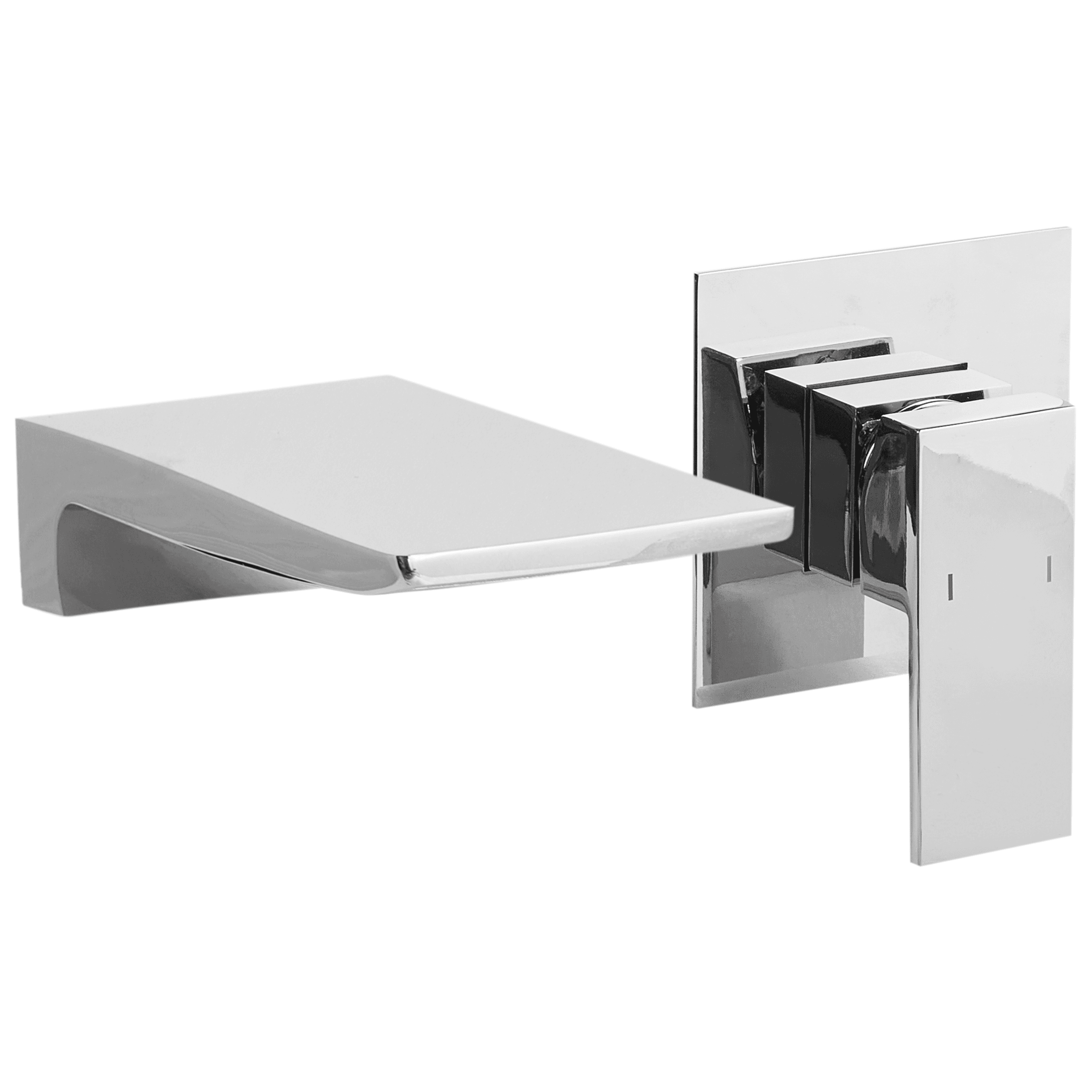 Seinään kiinnitettävä pesuallashana KARUAY messinki Hopea