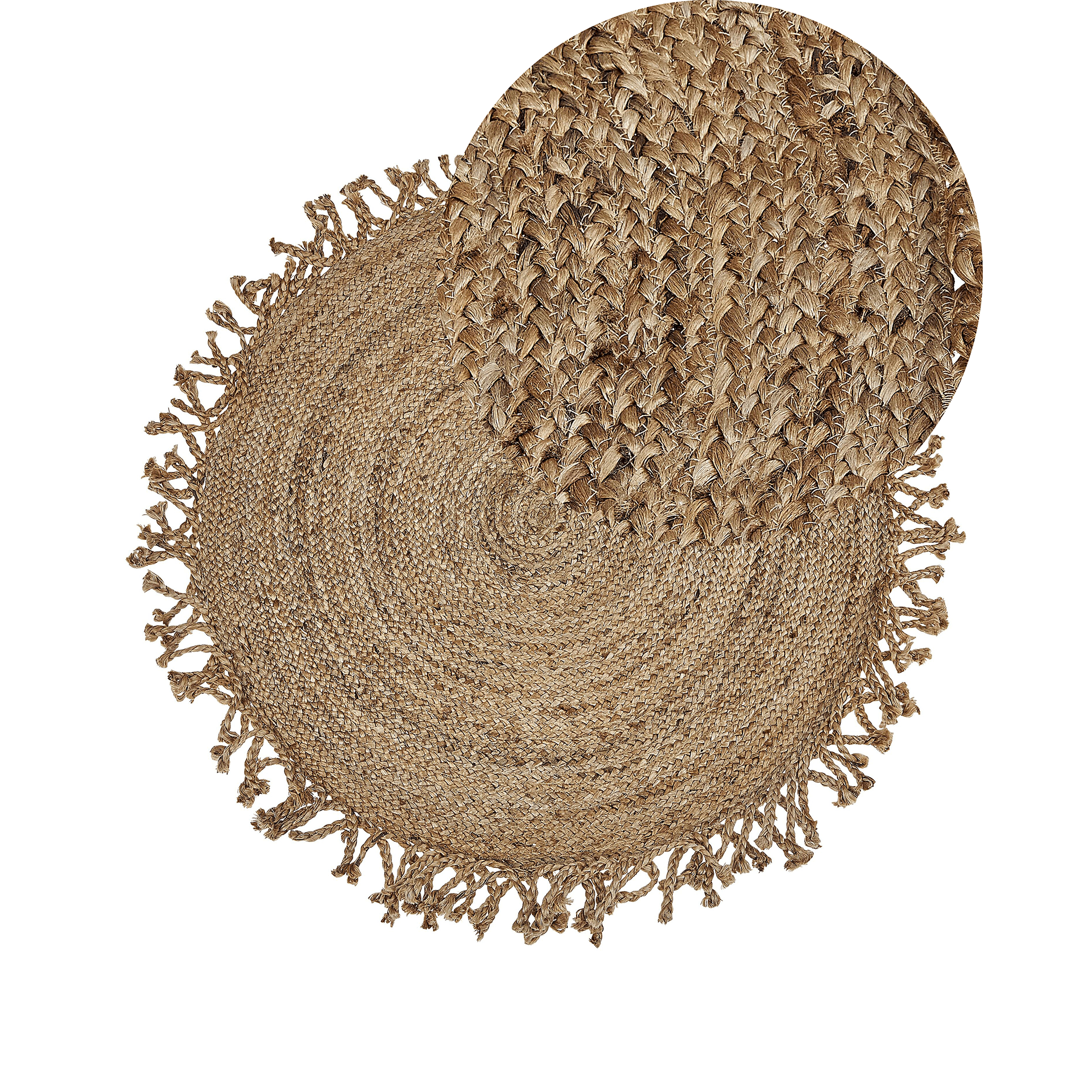 Matto ZONGULDAK Beige ø 120 cm juutti – Beliani