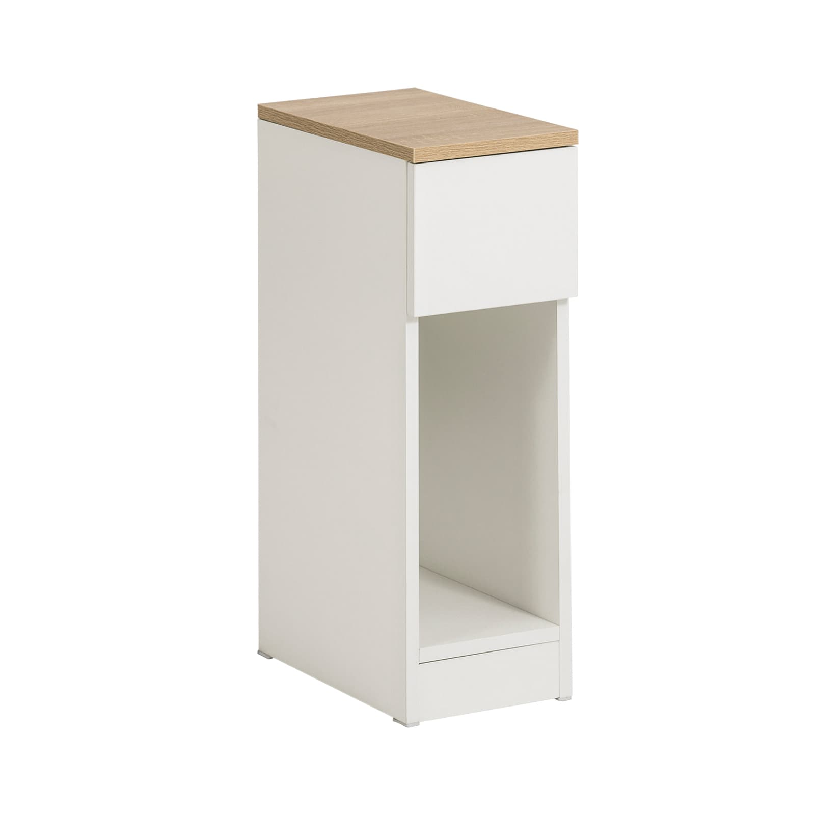 SoBuy Yöpöytä FBT111-WN 1-laatikko lastulevy valkoinen 20x35x60 cm