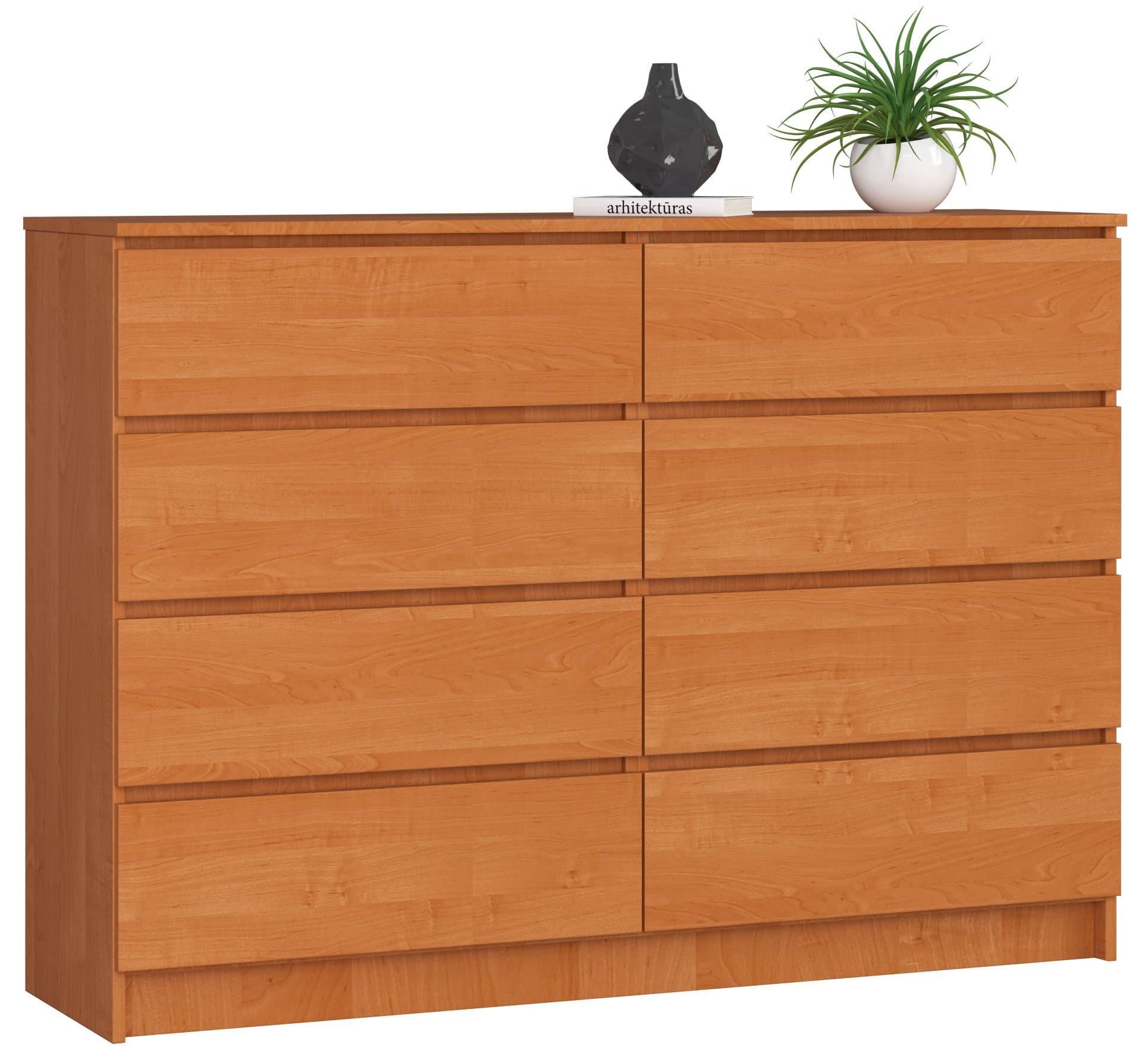 Akord Lipasto 8 laatikkoa Leppä 138x40x99 – Akord