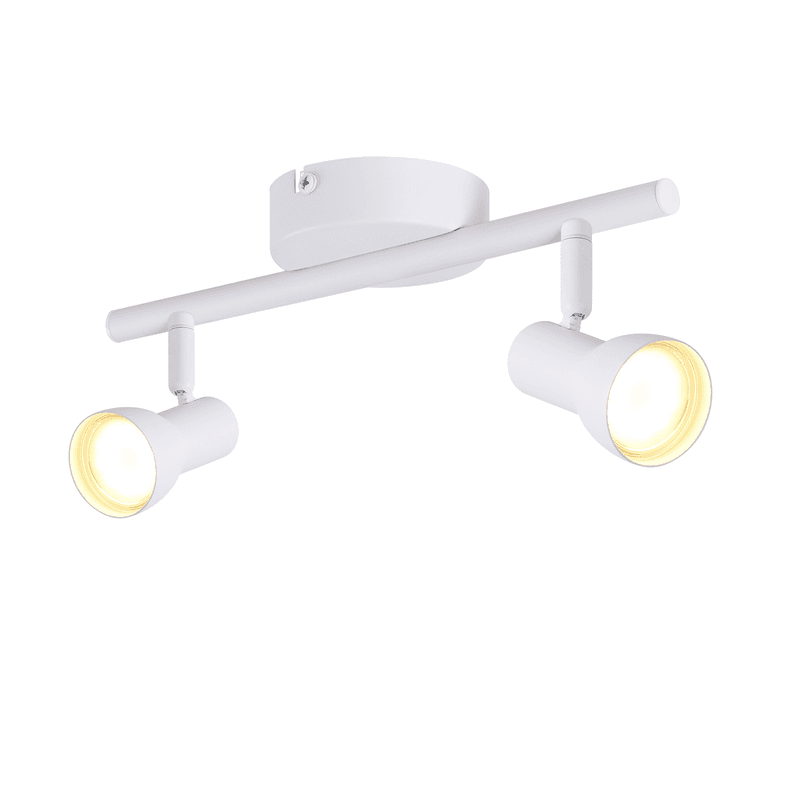 NETTLIFE 2- liekkinen kattokohdevalaisin moderni muotoilu valkoinen GU10 metallinen kohdevalaisin 350° säädettävät kattokohdevalaisimet