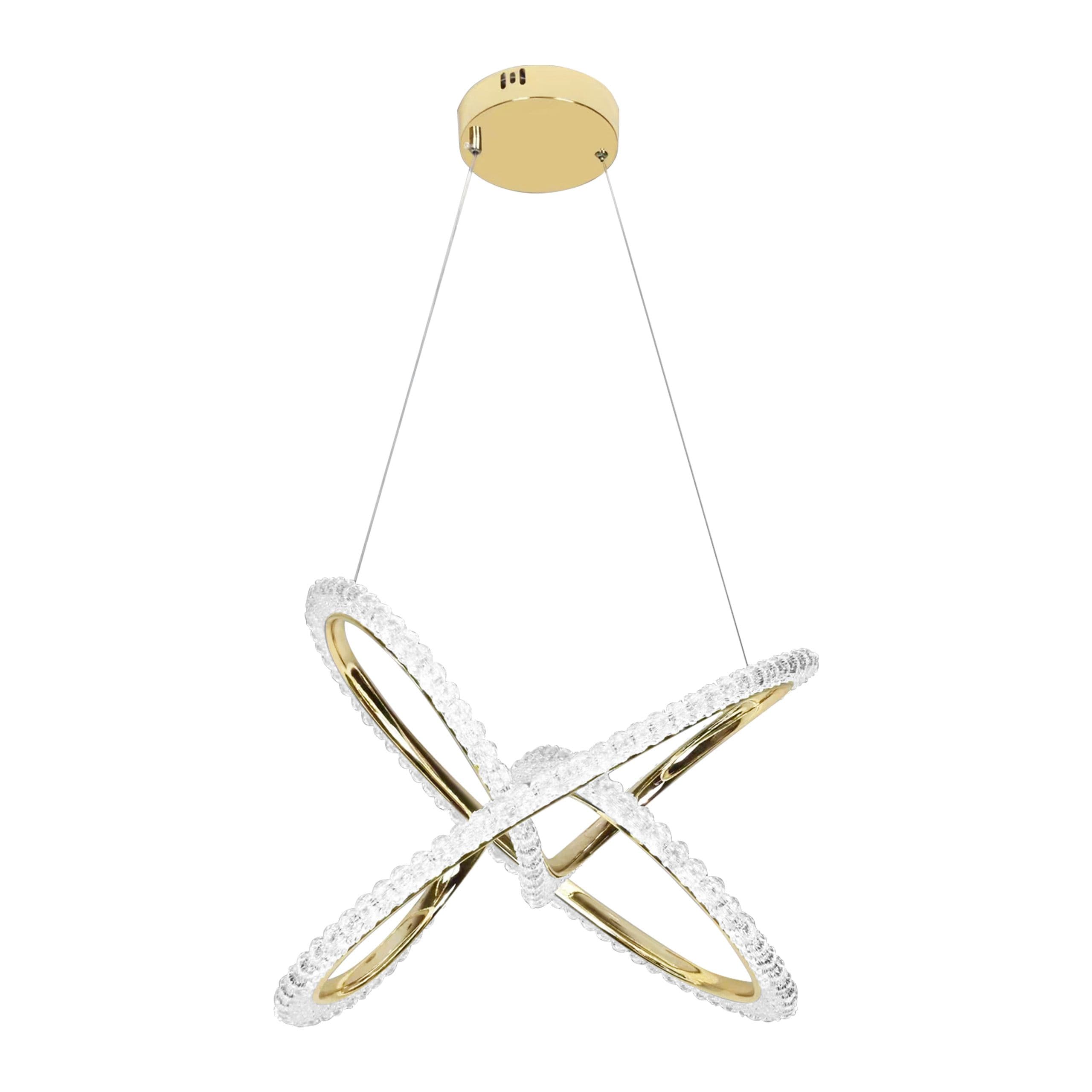 TOOLIGHT riippuva kattovalaisin LED G035-CP kulta, 42x42x36cm – Toolight