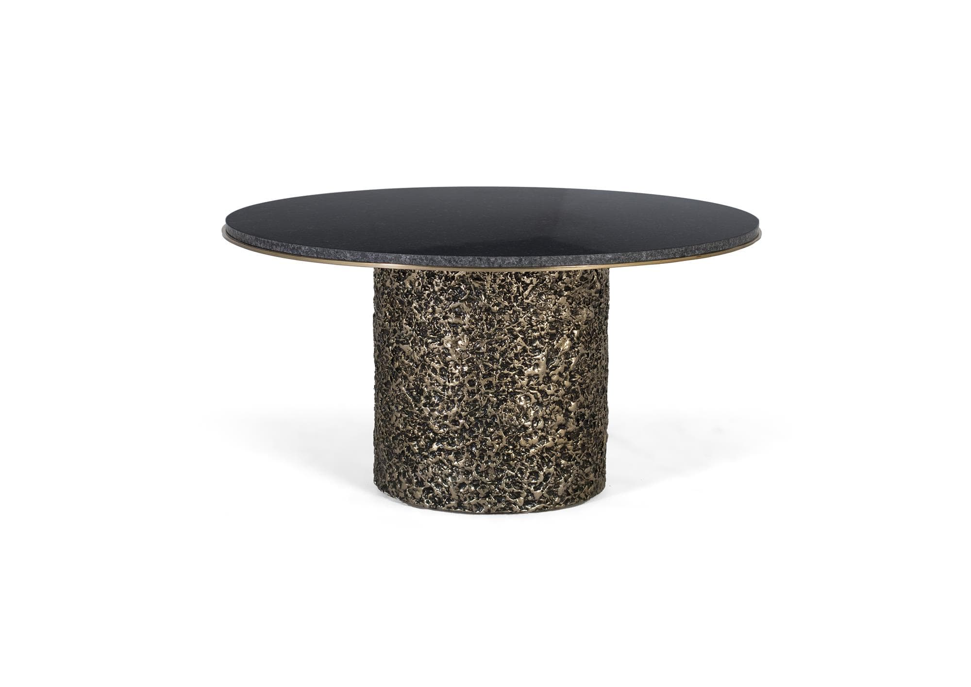 Sohvapöytä marmorikannella ja metallijalustalla, hienostunutta tyylikkyyttä