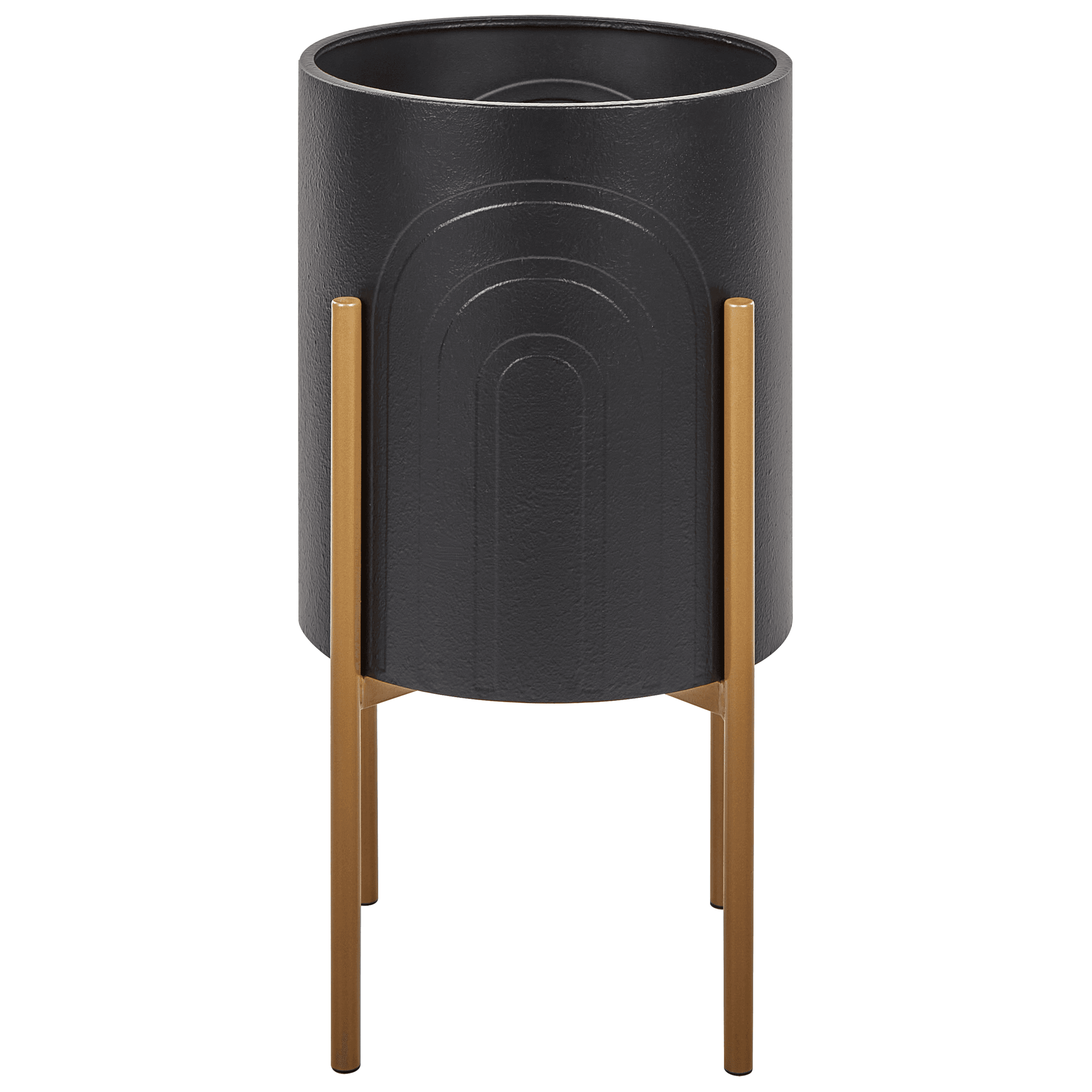 Korotettu kukkaruukku SEROTINA metalli 32 cm Musta