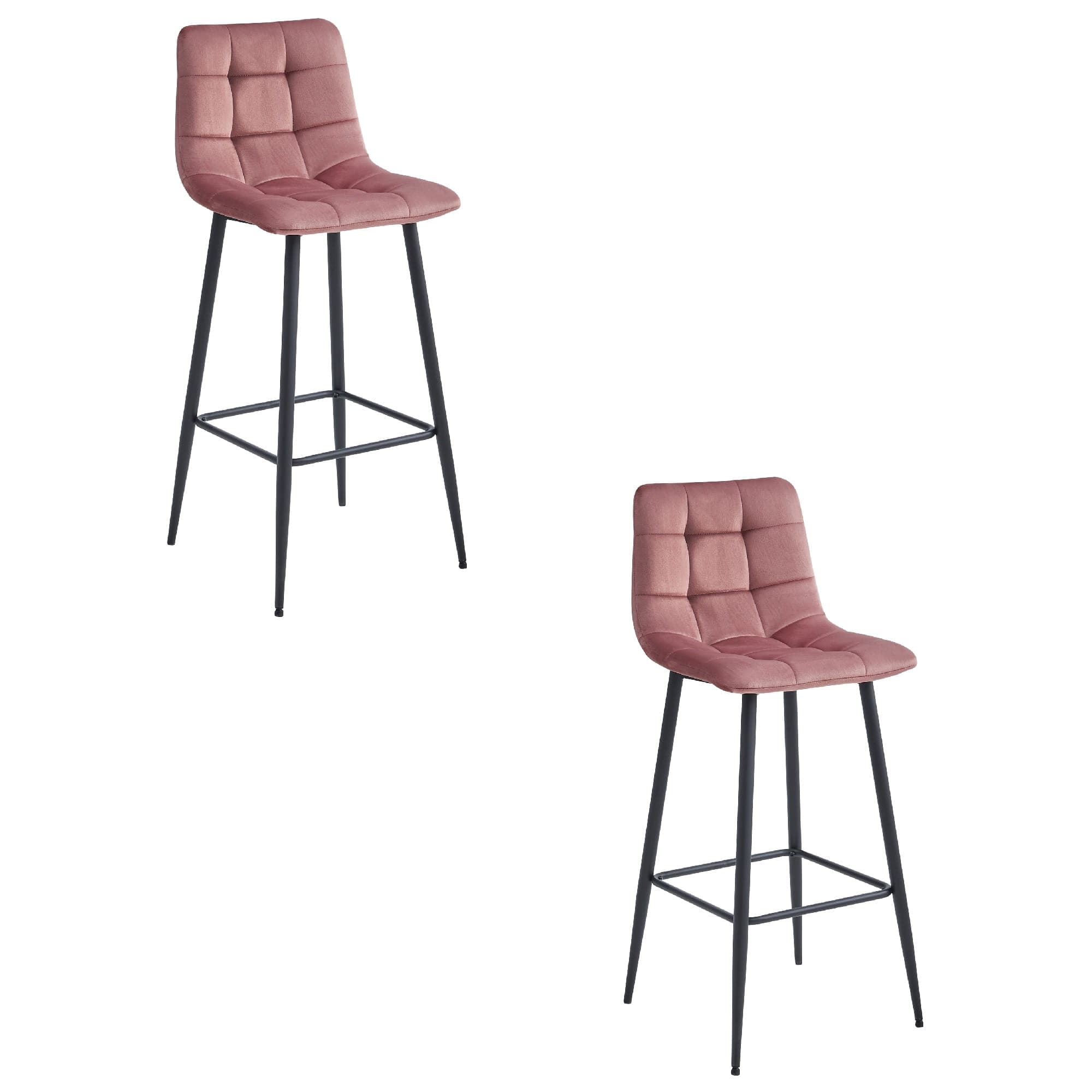 baarijakkara ARCETO, tummanpinkki sametti, mustat jalat (2 kpl) – Leobert