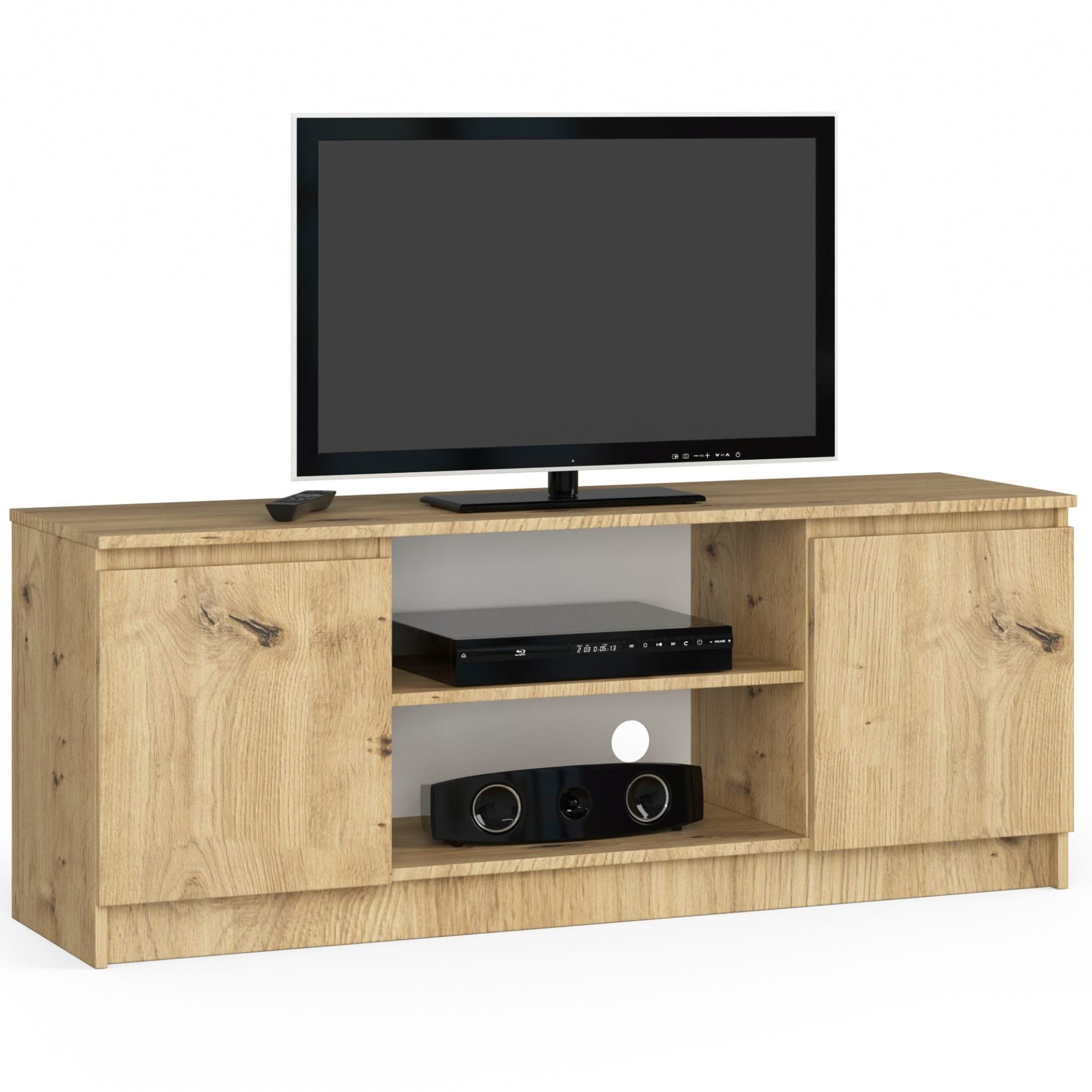 Akord TV-taso 2 Ovet 1 Hylly Artisan-tammi 140x40x55 – Akord