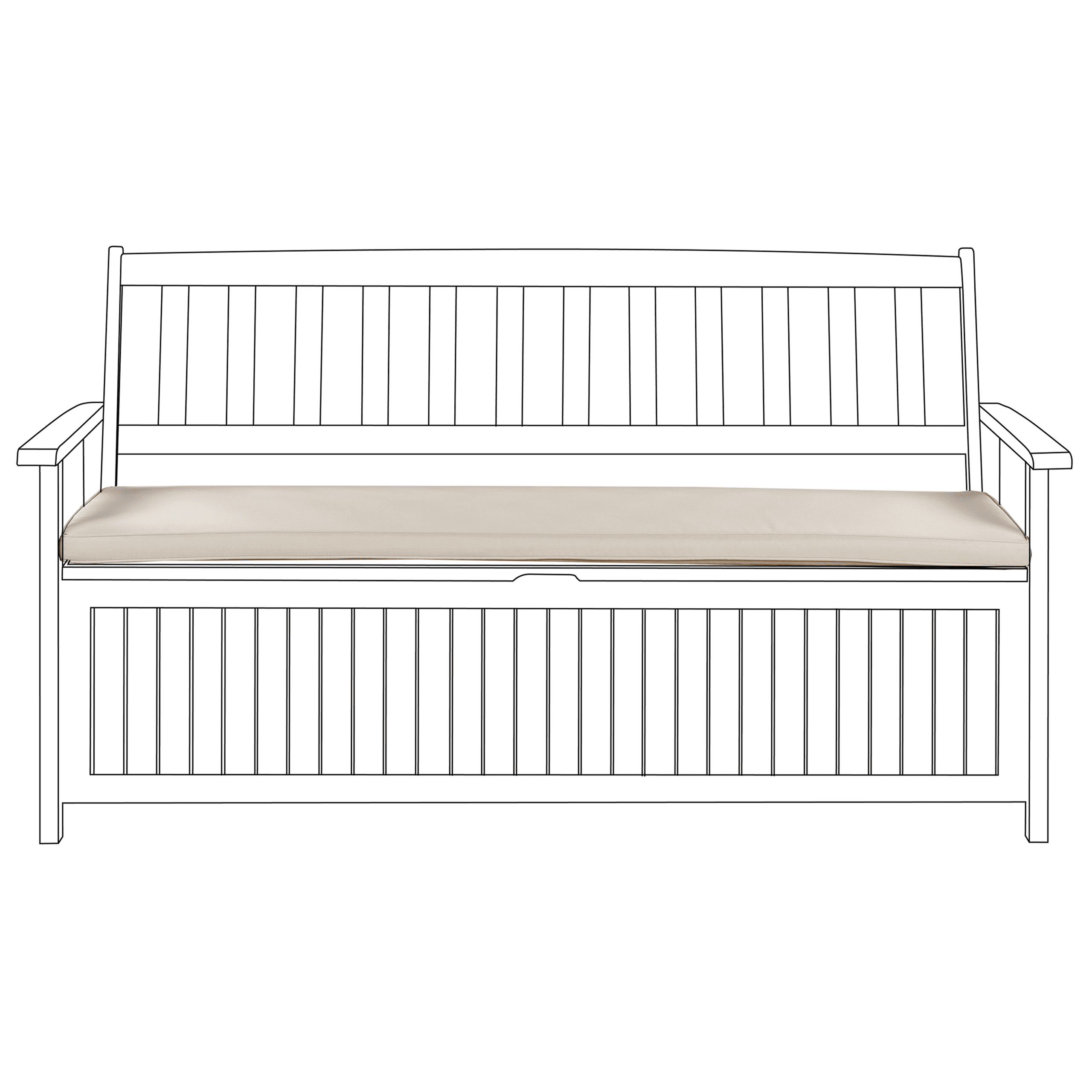 Puutarhapenkin pehmuste SOVANA  Ruskeanharmaa – Beliani