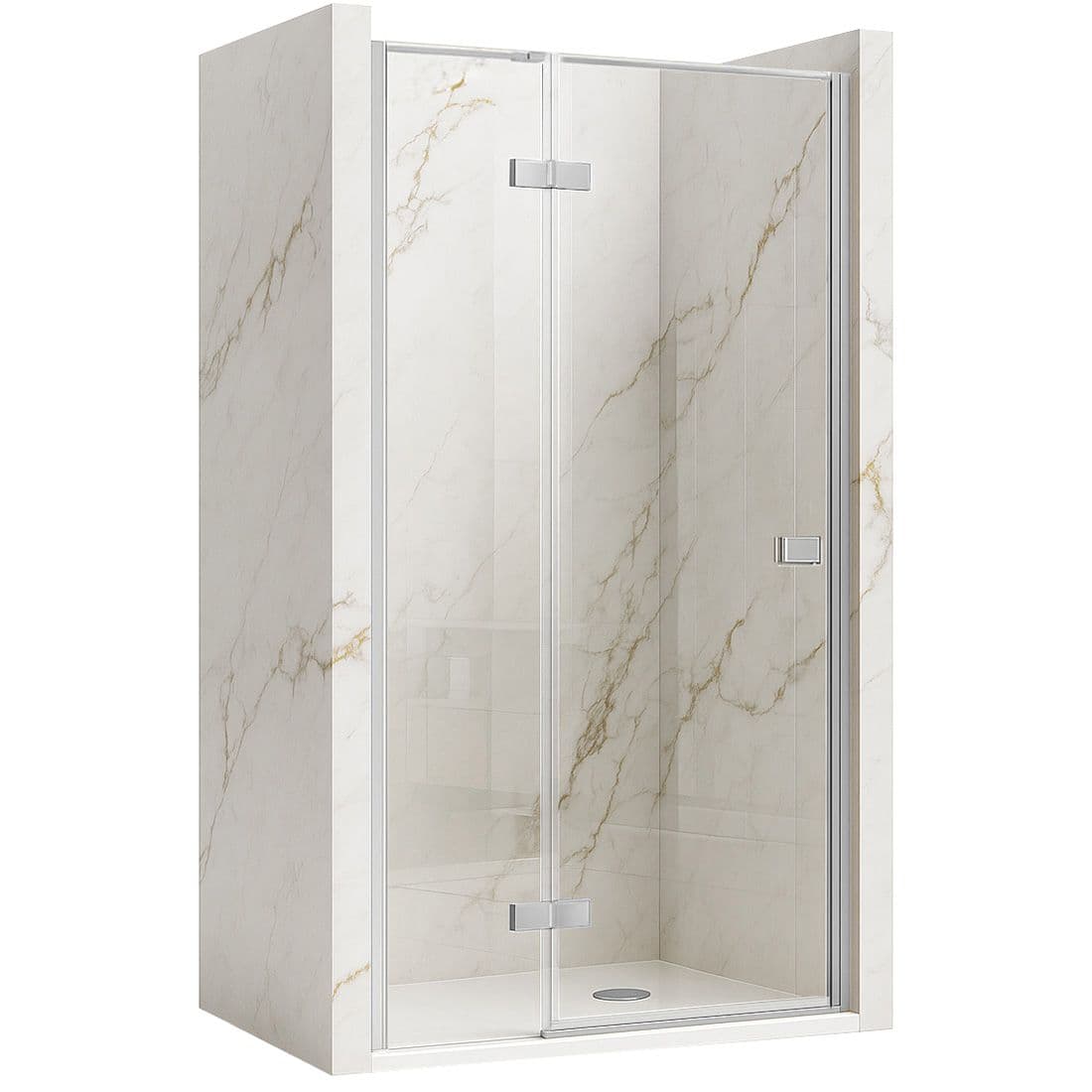 REA suihkuovi Atlas 90 RIGHT + Magneettinauha kromi, 90X0, 6X200CM – Rea