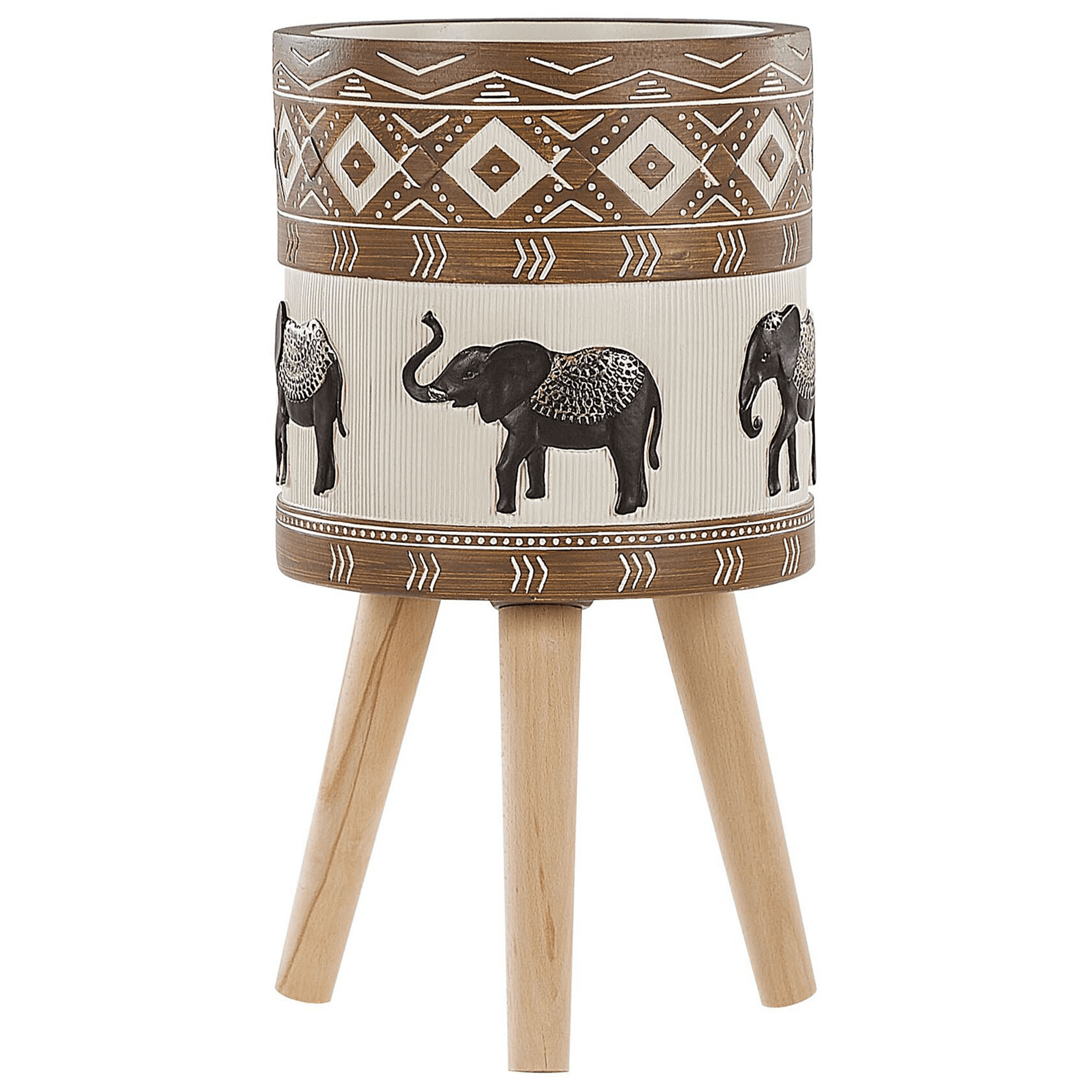 Korotettu kukkaruukku ACHILIO 30 cm Tummanruskea