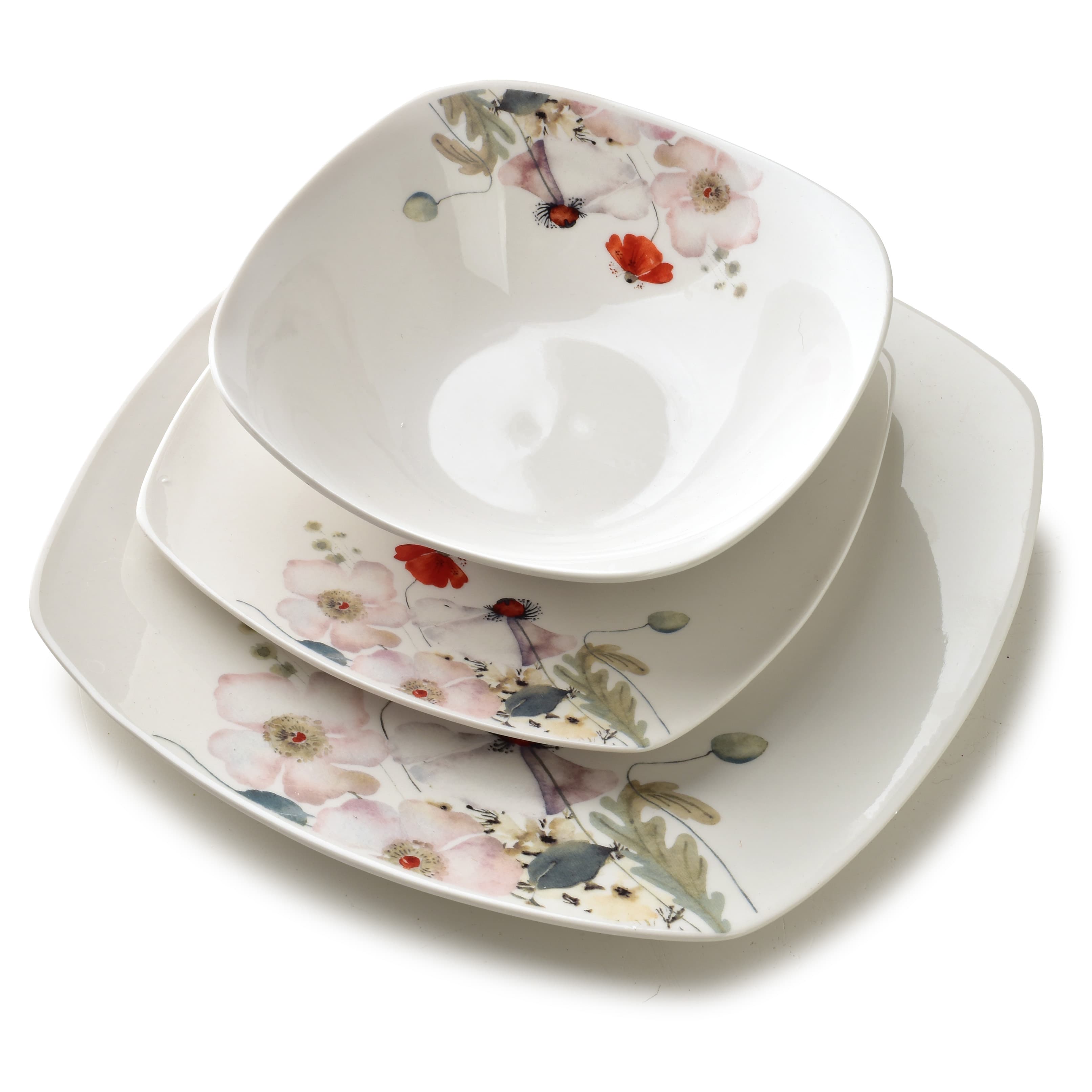 Astiasto posliini AFFEKDESIGN LEA LIGHT 16,5/18/24 cm vaalea 18 osaa – MONDEX