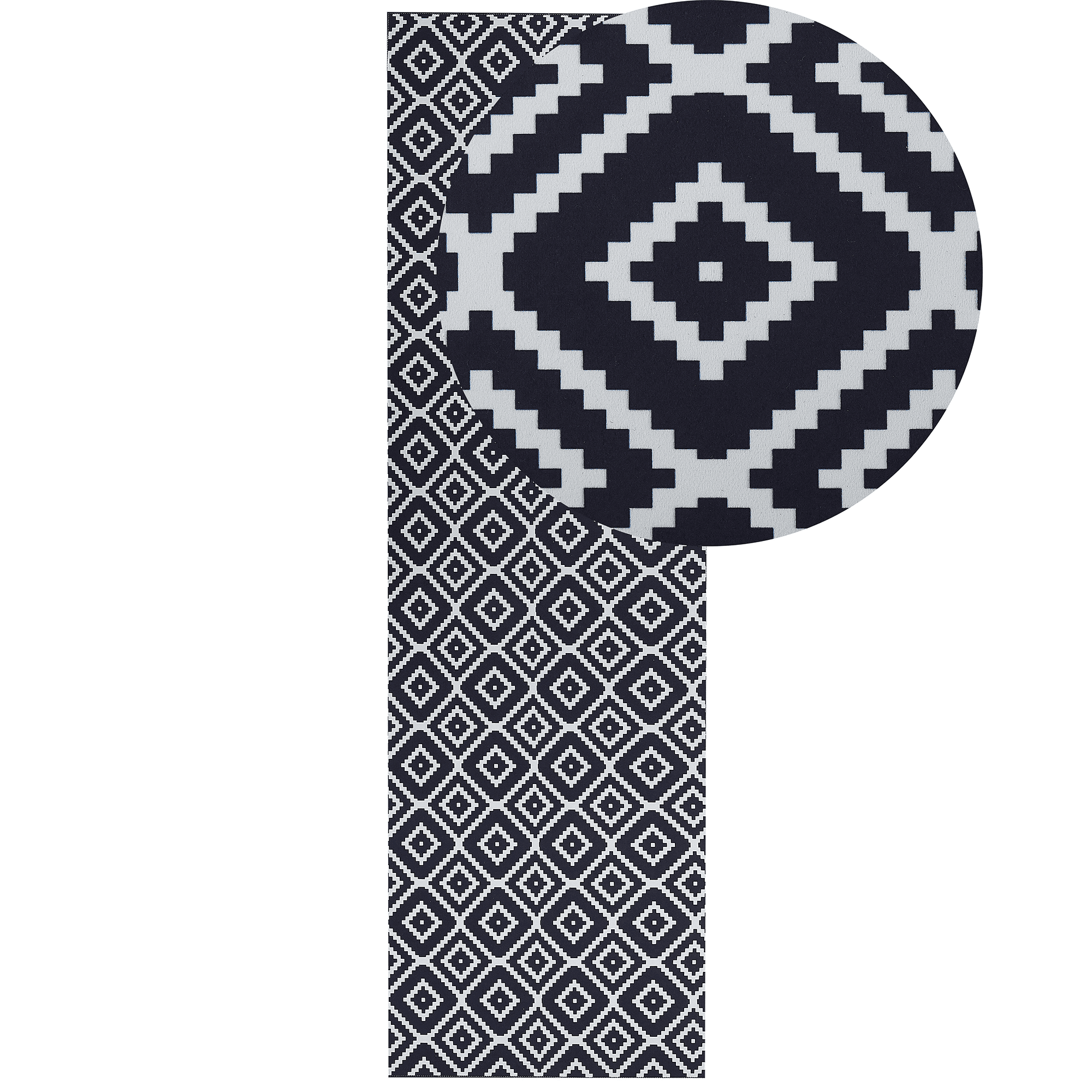 Matto KARUNGAL Musta 60 x 200 cm – Beliani