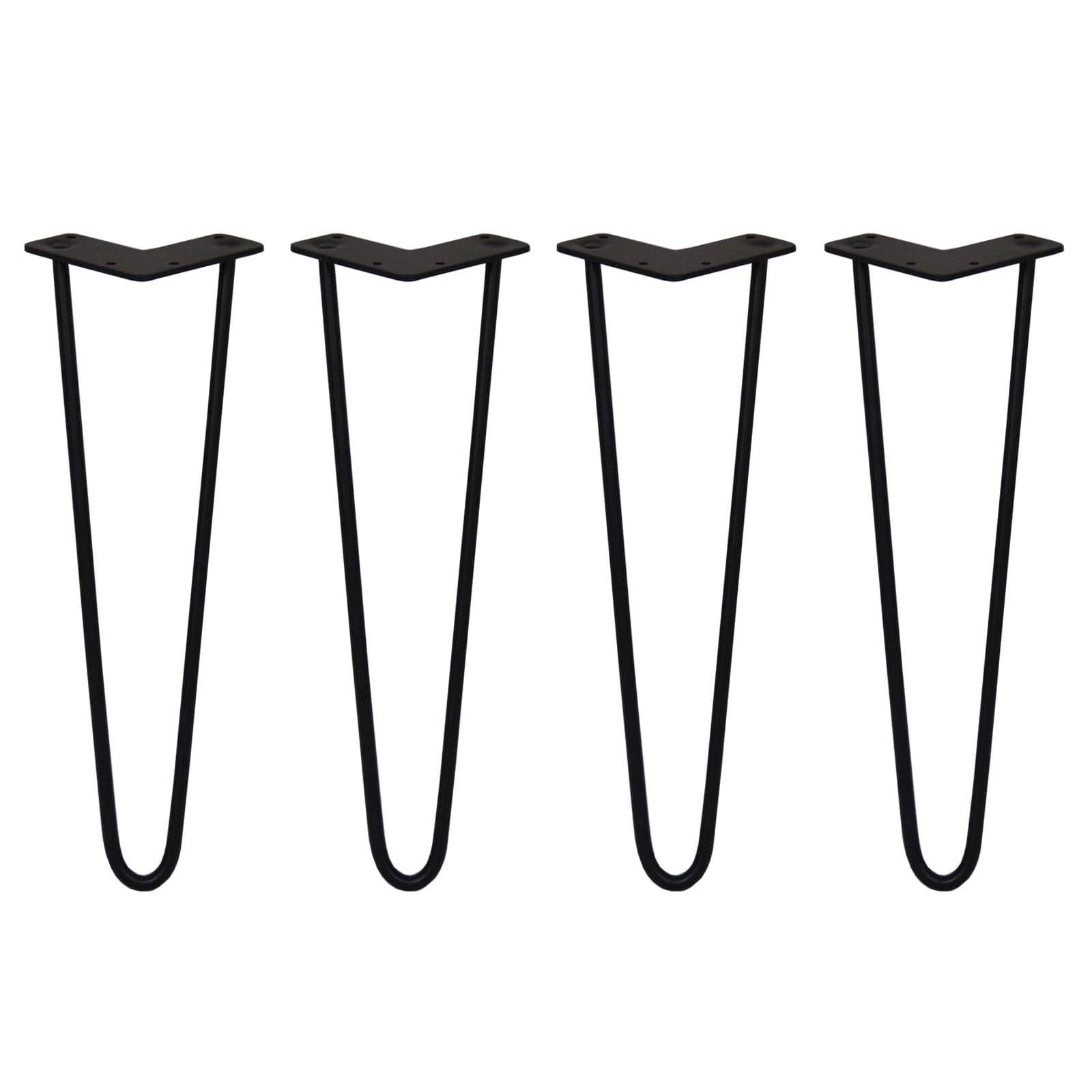 4 x 16 hiusneulanpäät - 2 piikkiä - 10 mm - musta