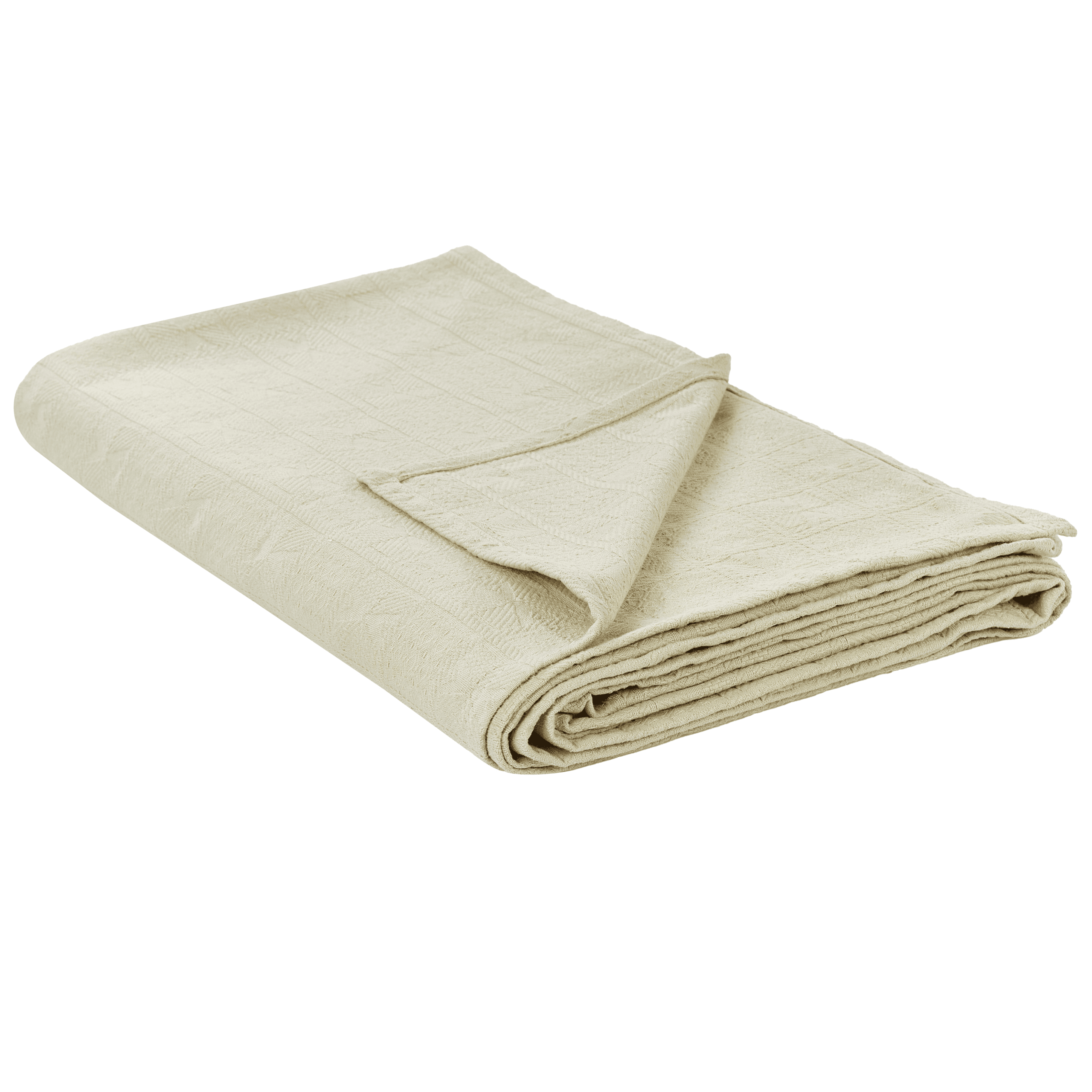 Päiväpeitto MARAKA puuvilla 200 x 220 cm Vaaleanbeige – Beliani