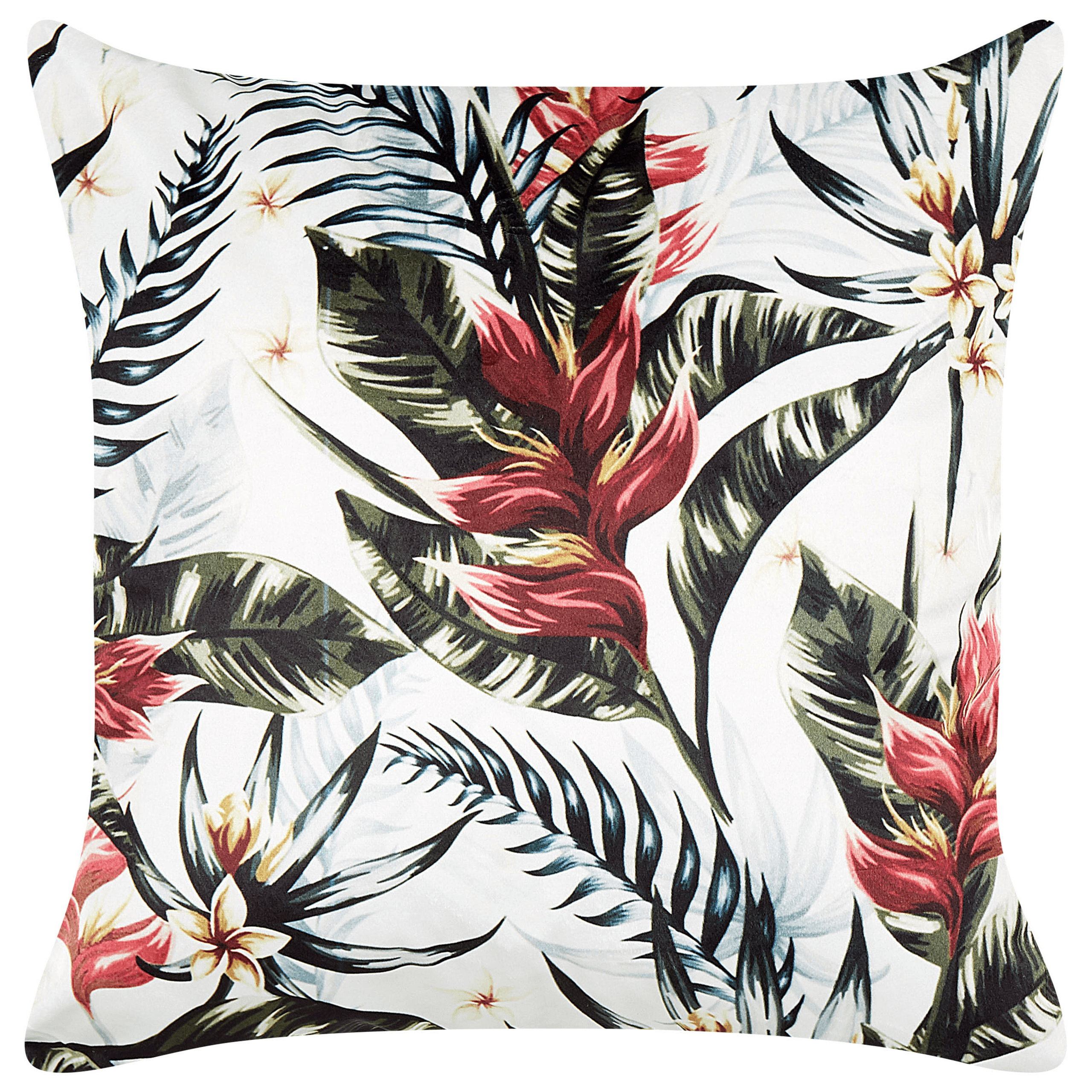 Koristetyyny EDELWEISS sametti 45 x 45 cm Monivärinen Kasvikuvio – Beliani