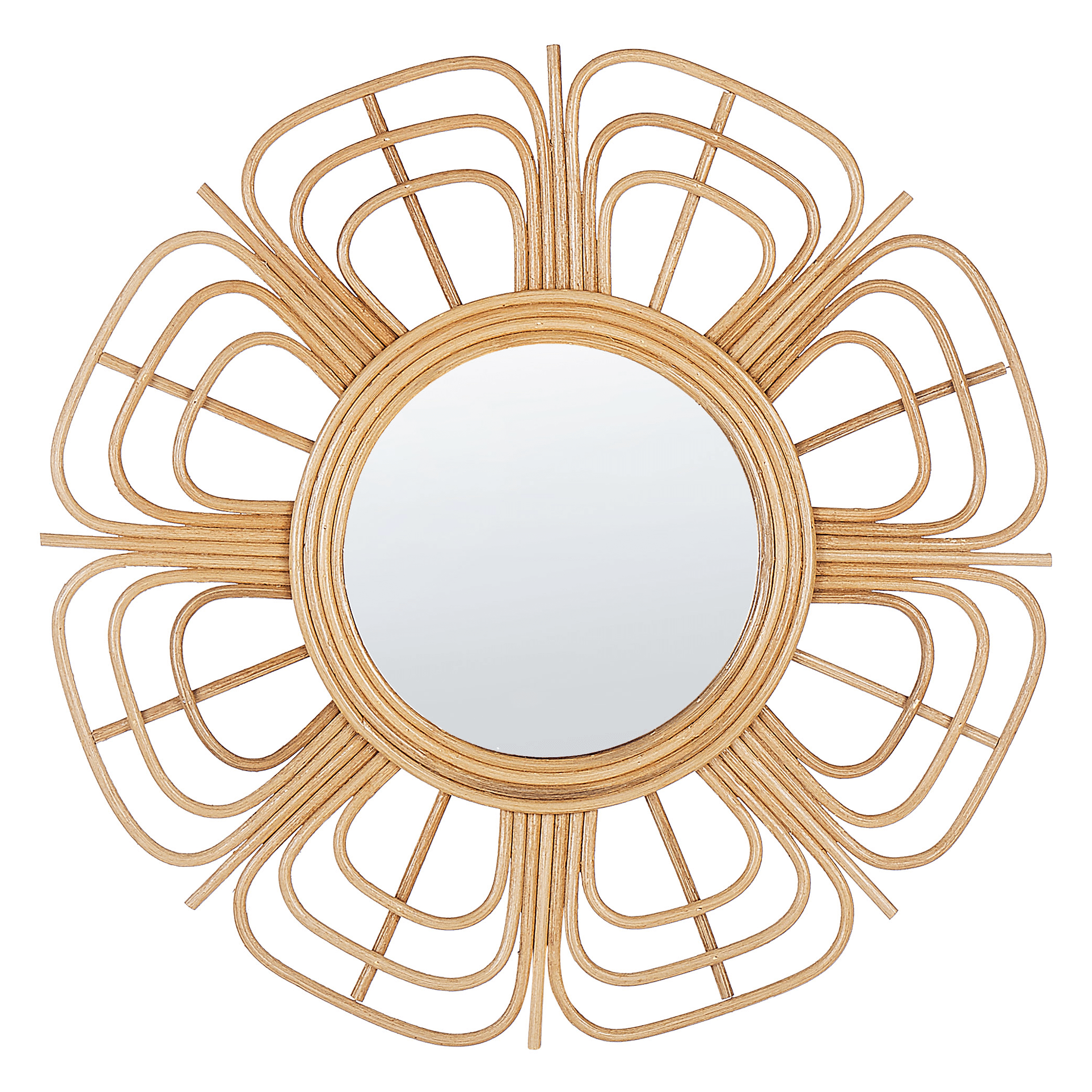 Seinäpeili PASAKU 60 cm 60 cm rottinki Luonnonväri