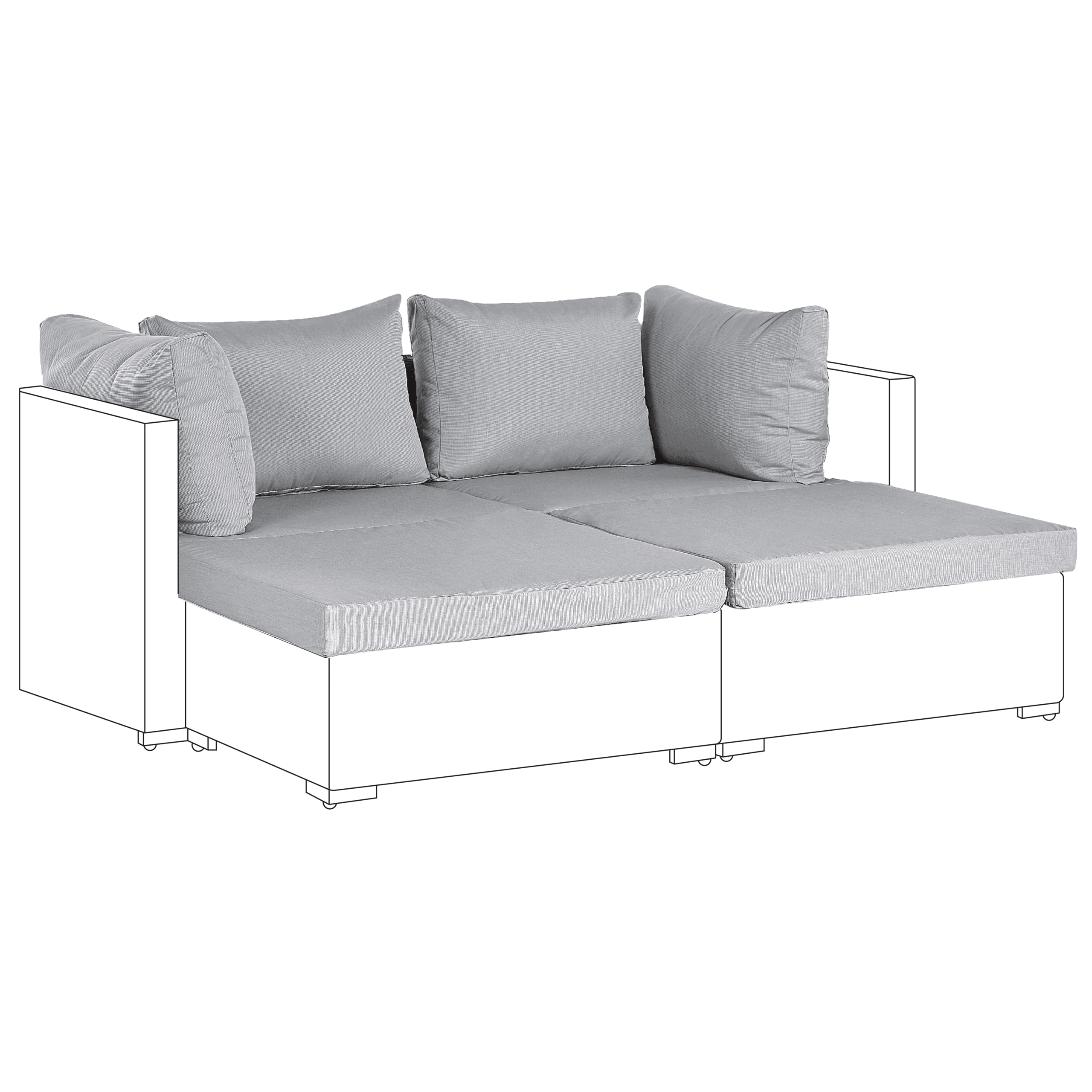 Ulkotyynyjen päällissetti NOTO Harmaa – Beliani