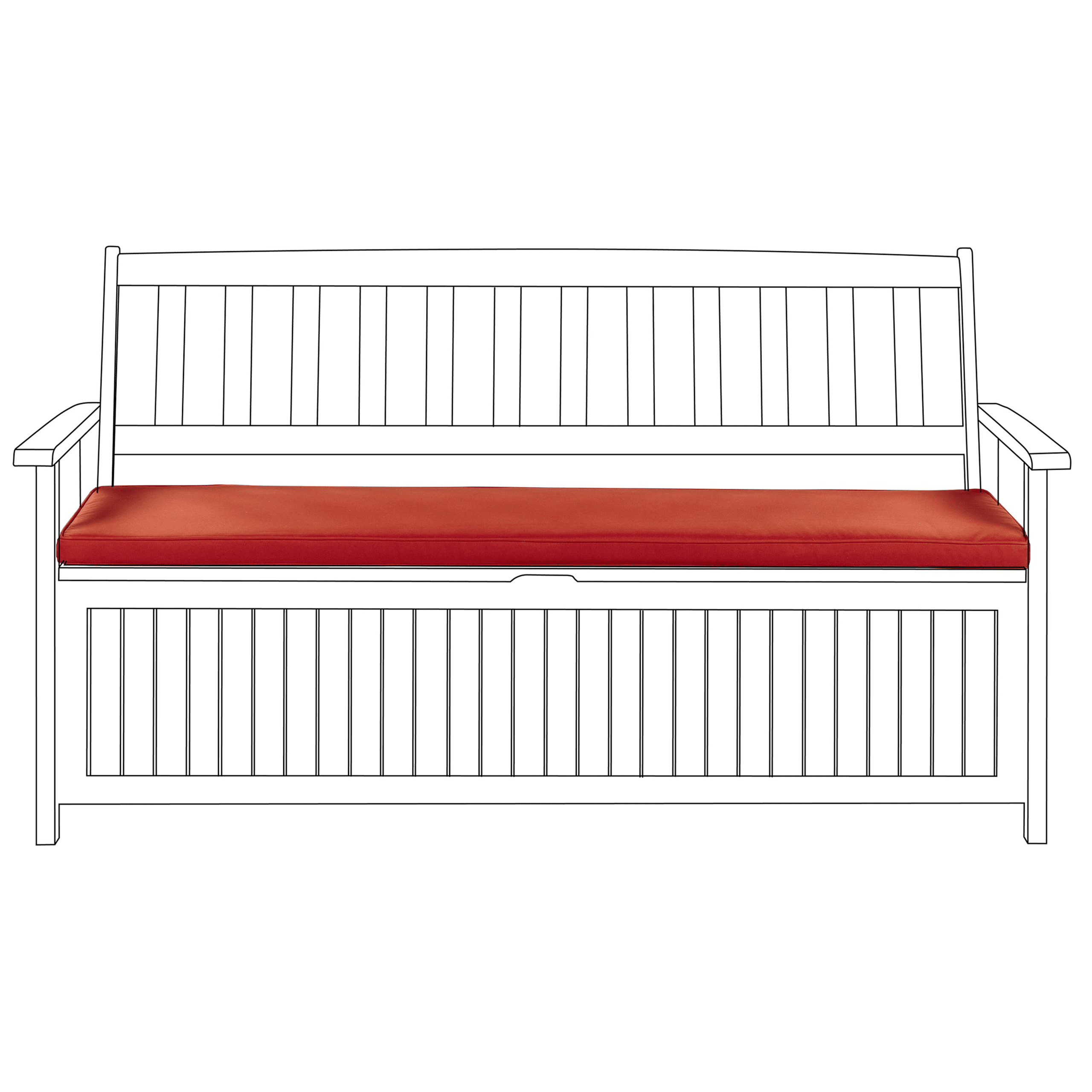 Puutarhapenkin pehmuste SOVANA  Tummanpunainen – Beliani