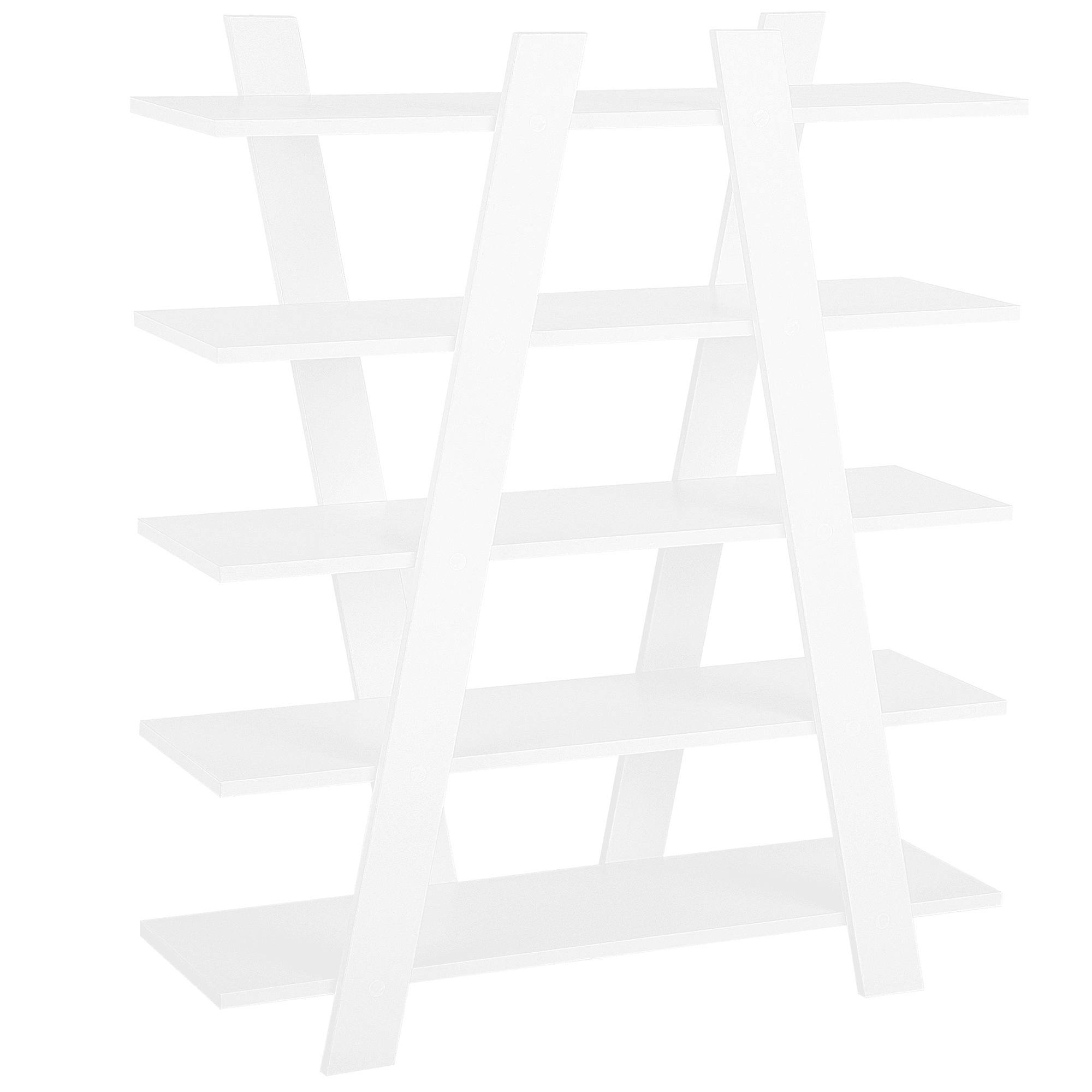 Kirjahylly 5-tasoinen ESCALANTE 116 cm Valkoinen – Beliani