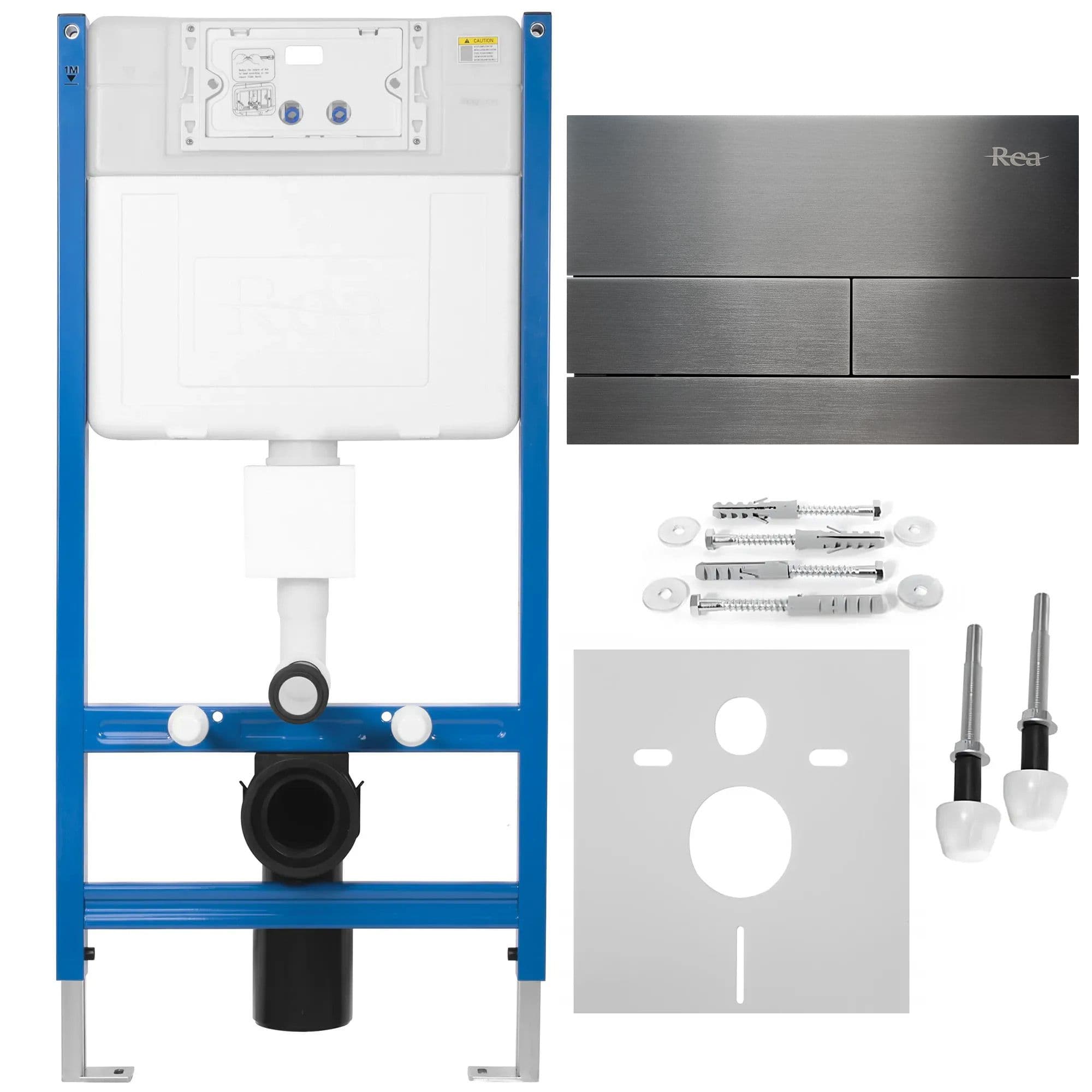 REA Uppoasennusteline K011A-Q + T-Painike Titaani Titaani, 16X52,5X103,5Cm – Rea
