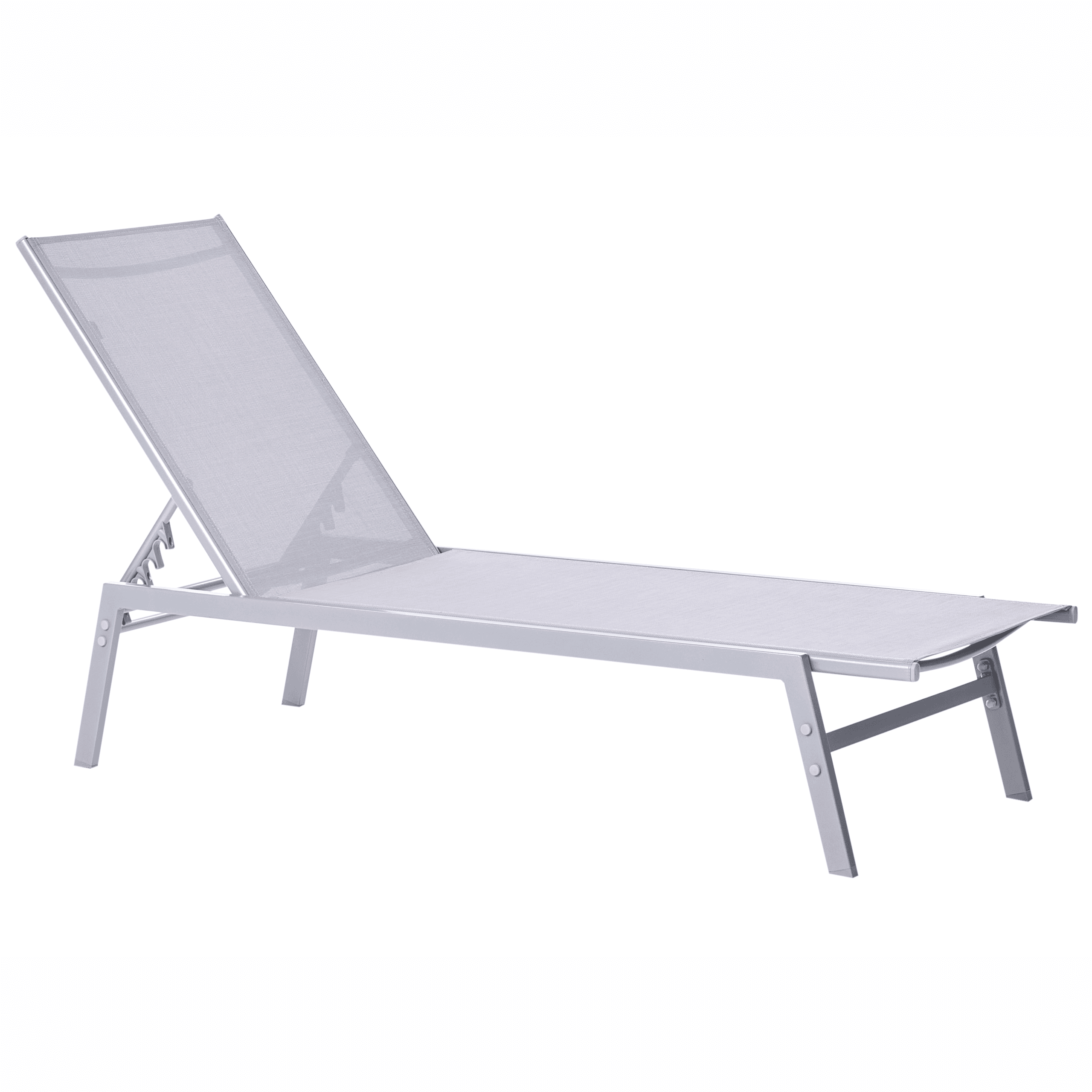 Aurinkotuoli NOLI kallistettava metalli Harmaa – Beliani