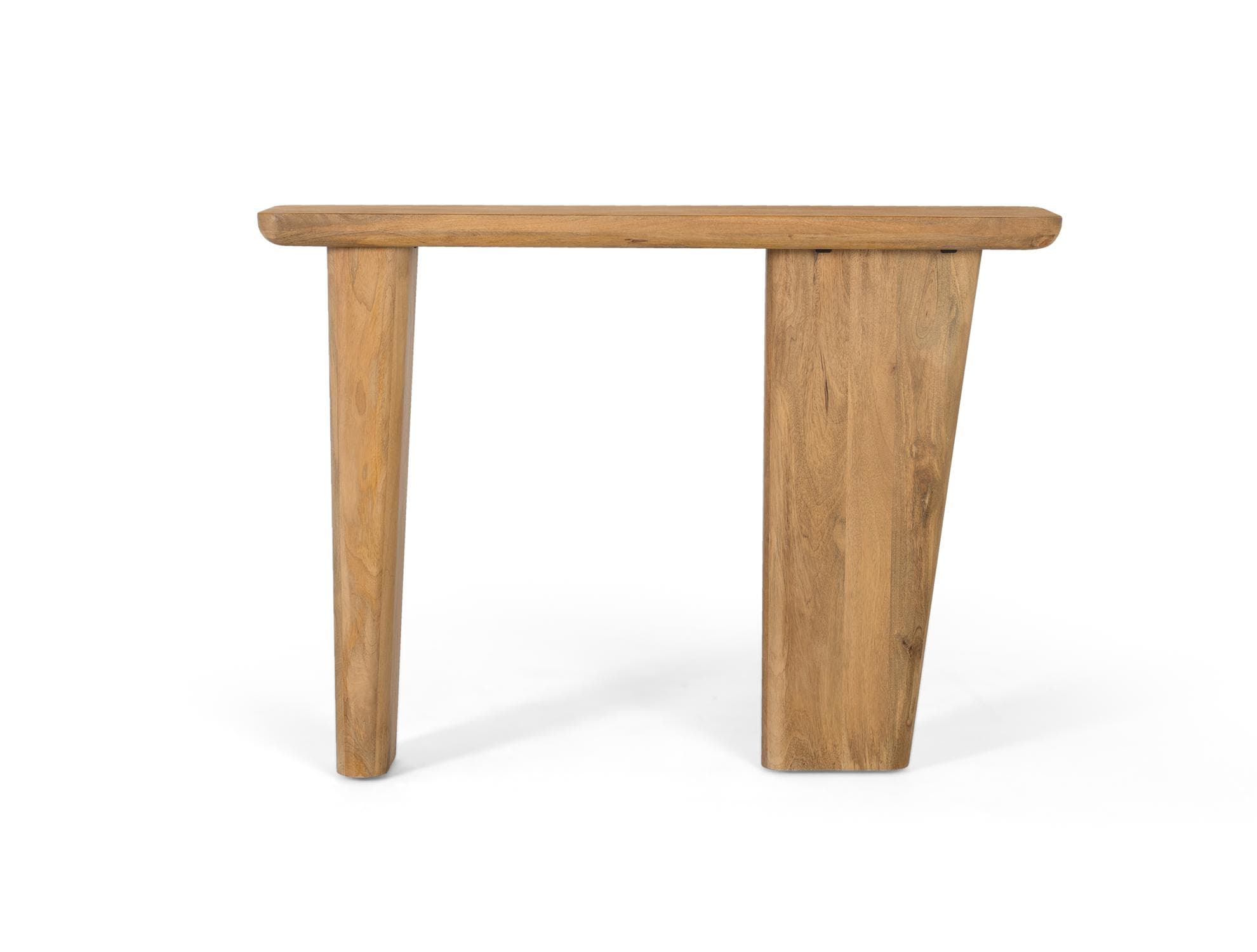 Mangopuusta käsintehty konsoli