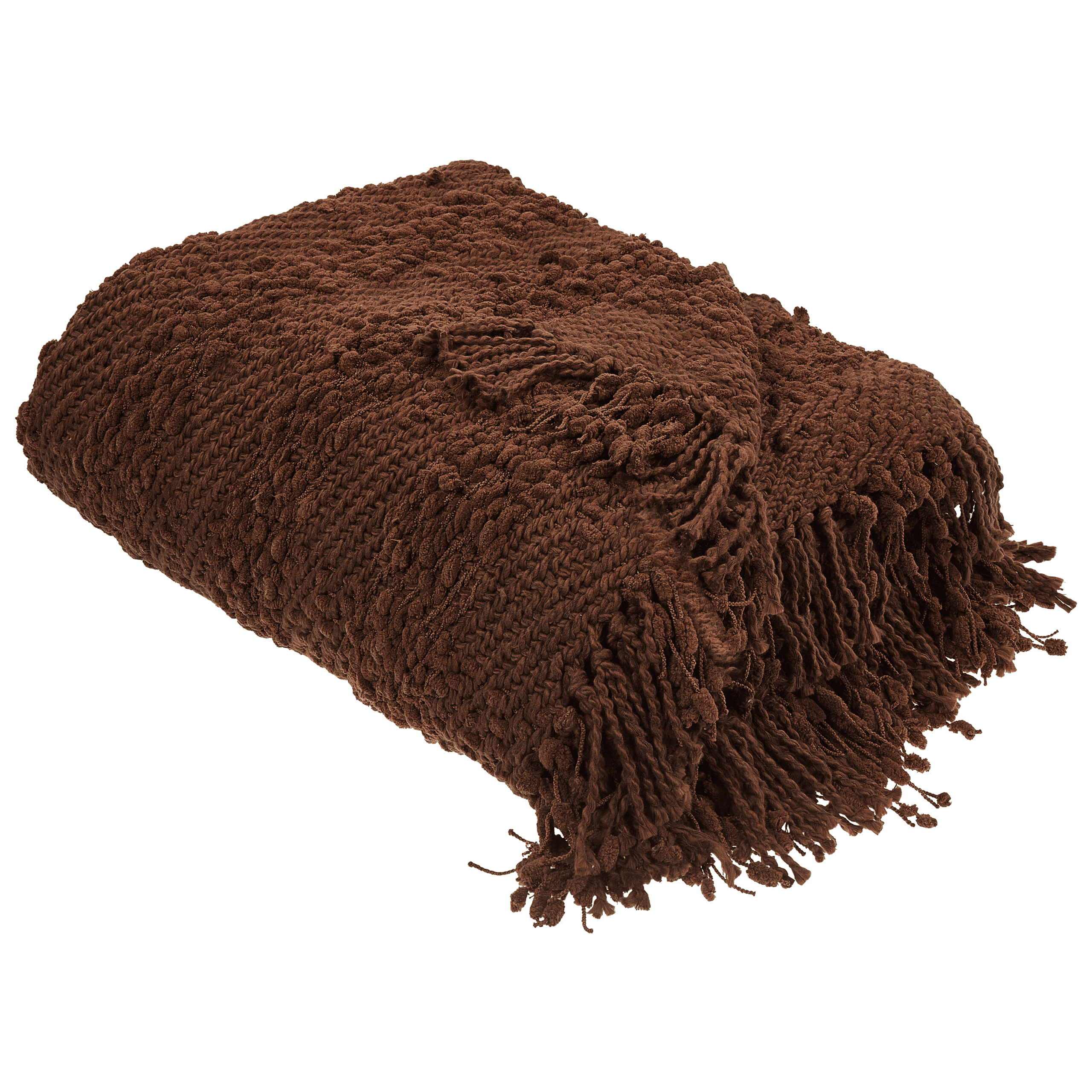 Torkkupeitto VELLA puuvilla 200 x 220 cm Ruskea – Beliani