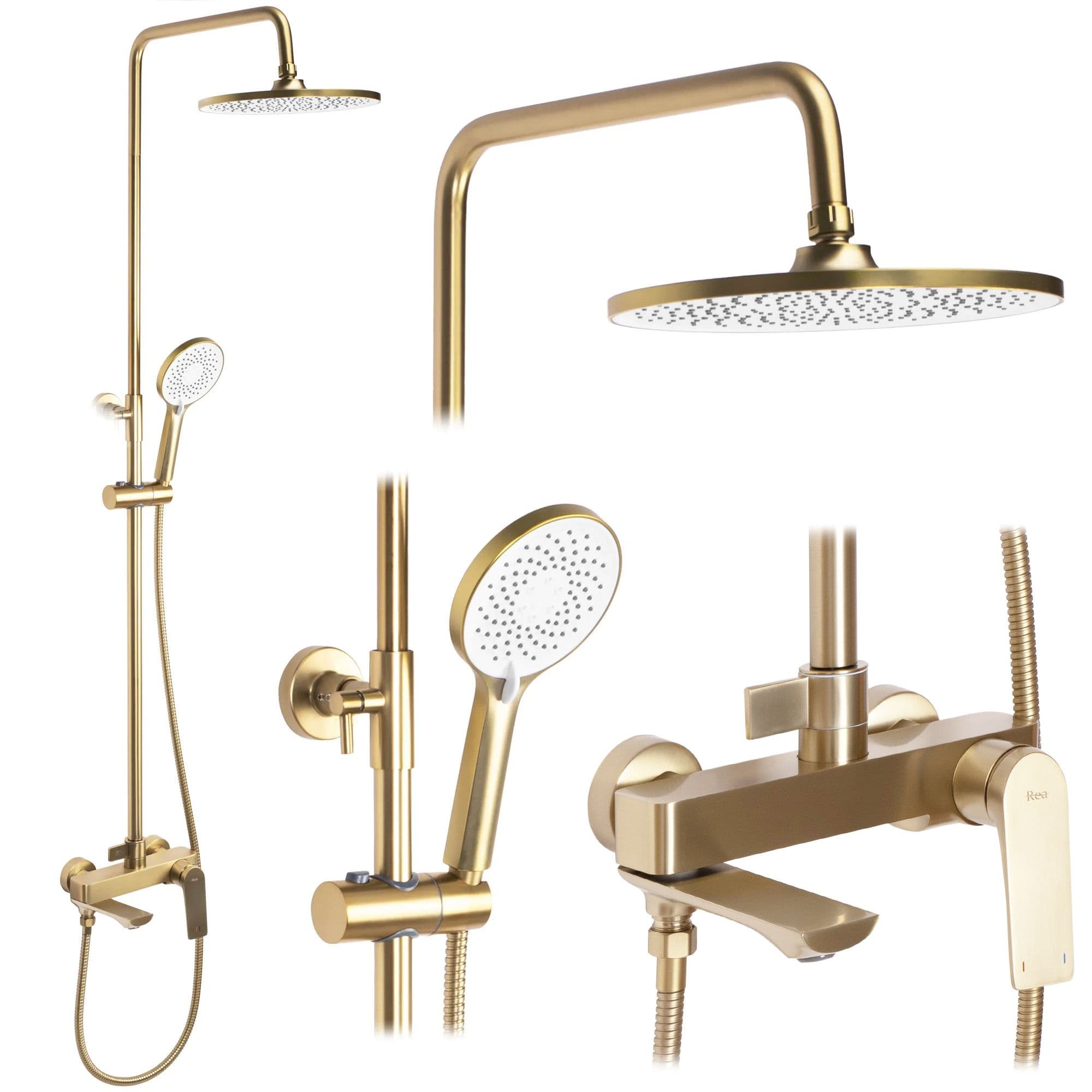 REA suihkusetti AVALON harjattu kulta, 50X23X153, 1CM