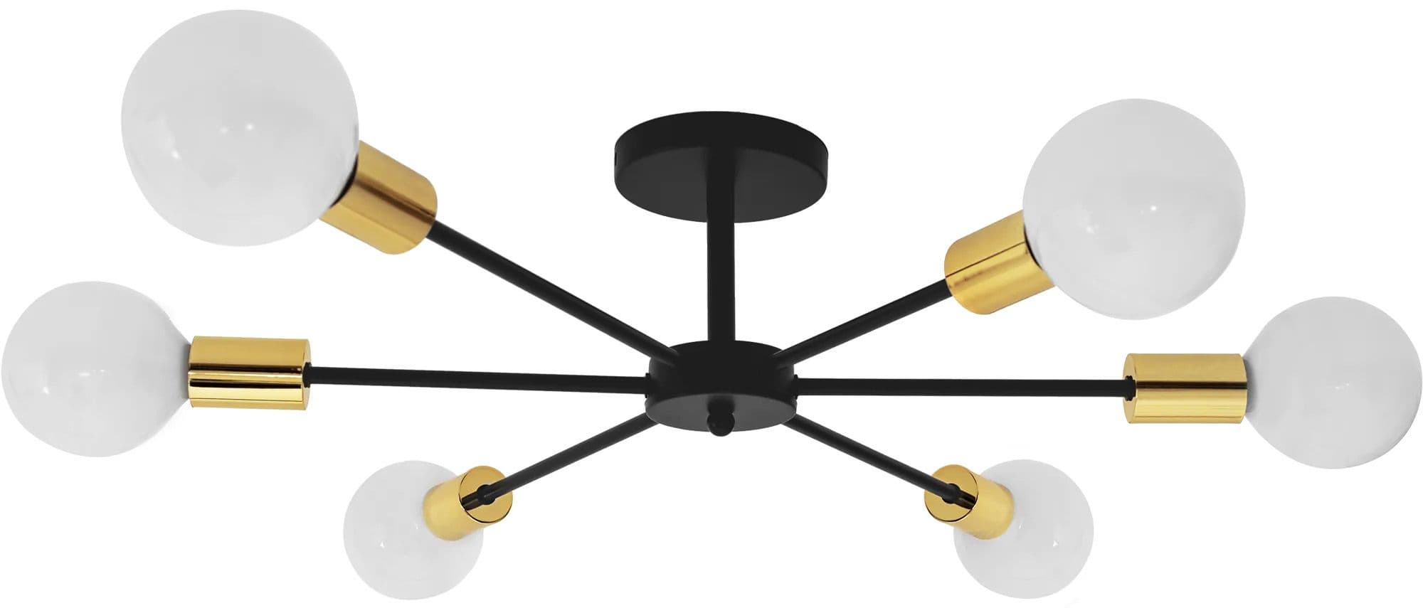 TOOLIGHT kattovalaisin APP501-6C mustakulta, 69x69x15,5cm – Toolight