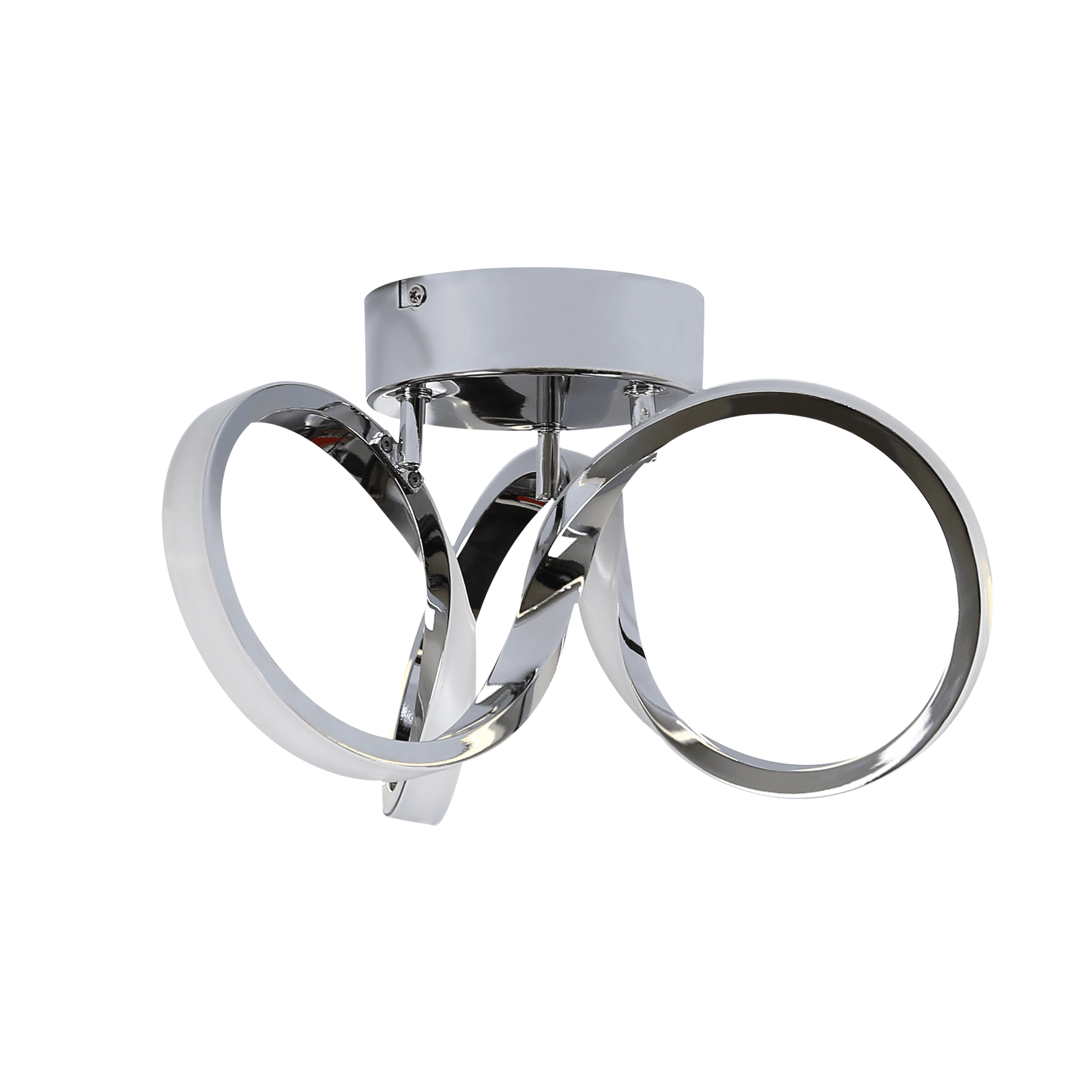 NETTLIFE LED - kattovalaisin Kromi 31cm moderni, 19W, lämmin valkoinen, 3000K, eteisen valaisin, olohuoneeseen, makuuhuoneeseen, toimistoon – Nettlife