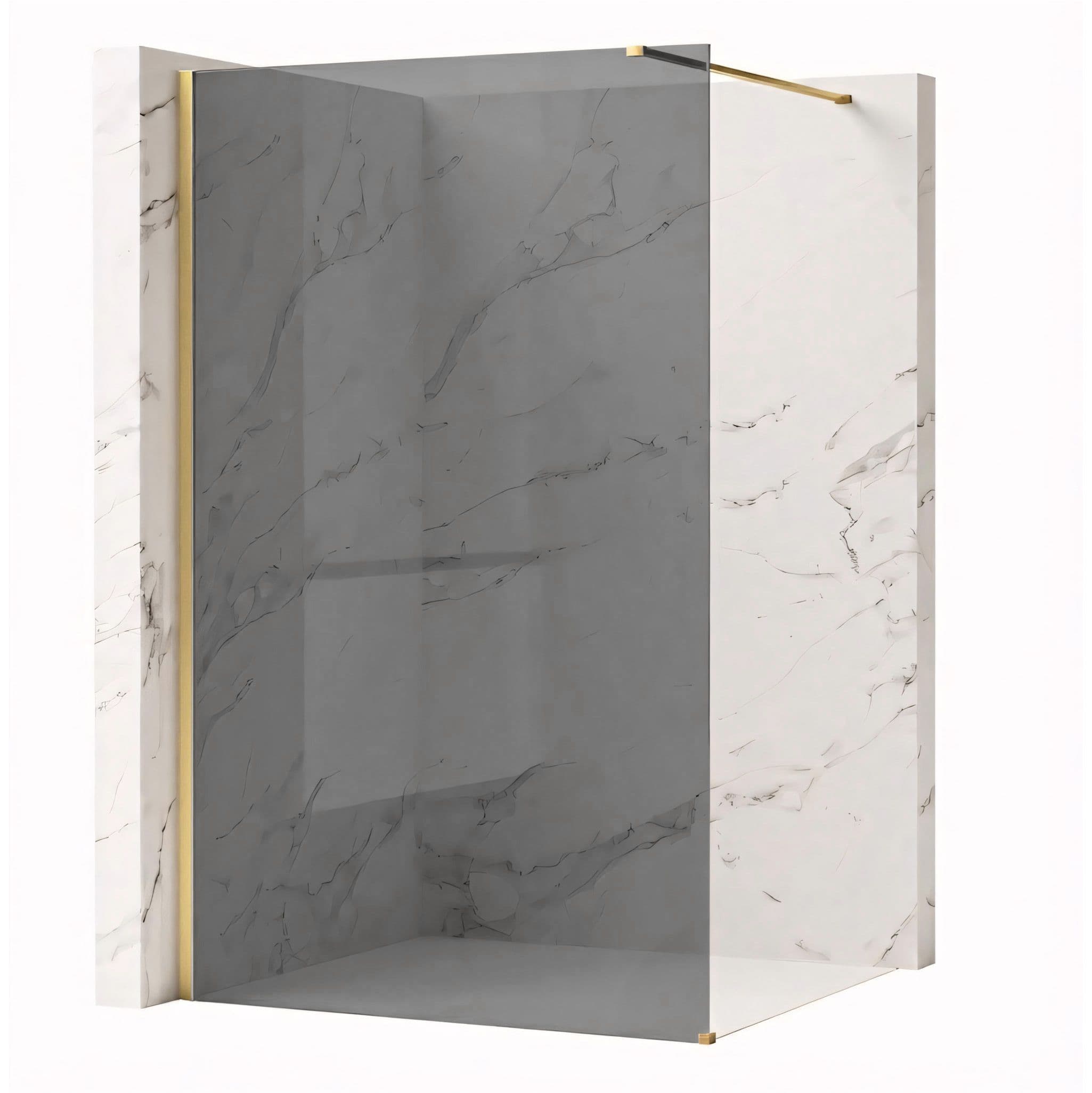 REA Suihkuseinä Flexi Grey 100 Harjattu kulta, 100X195CM